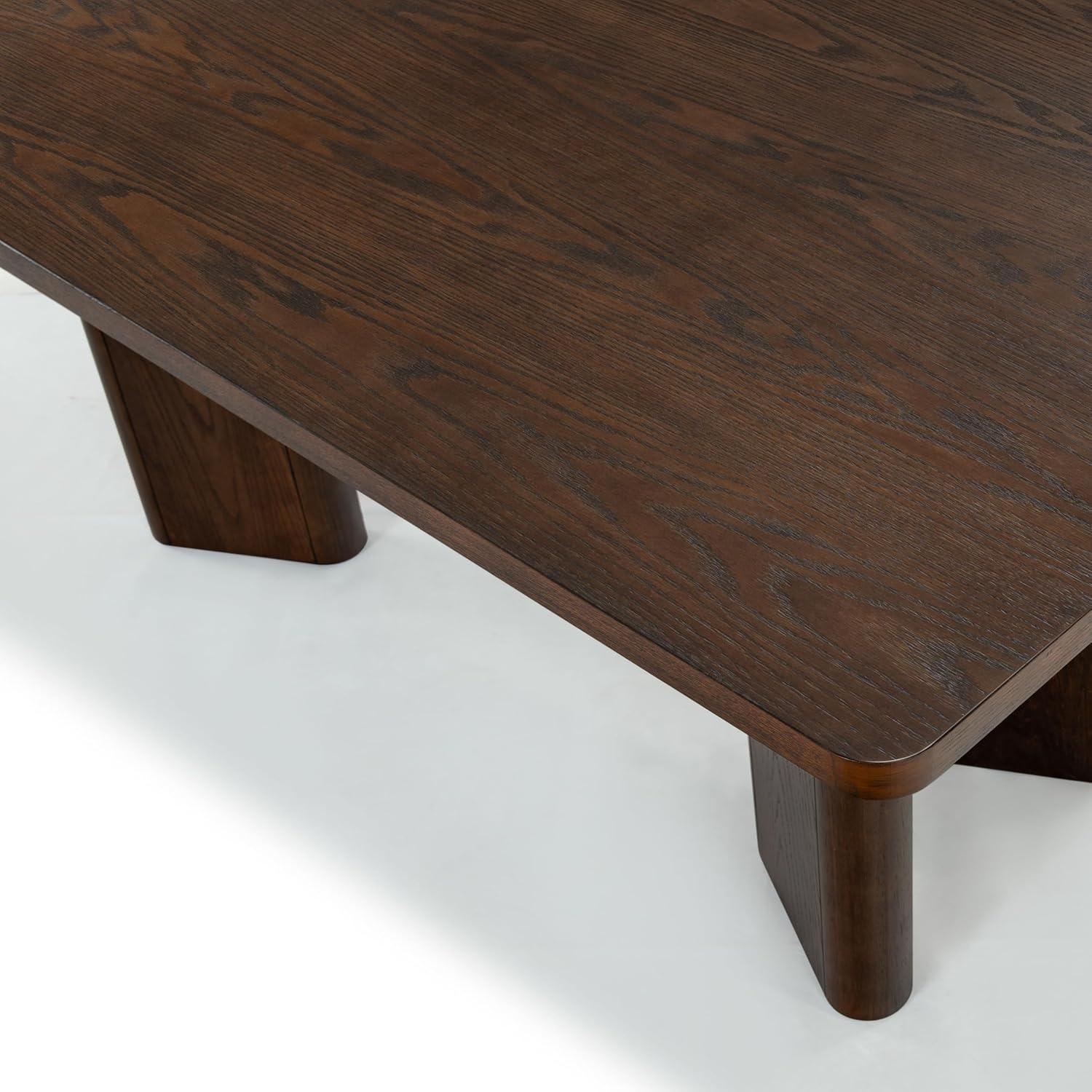 image:imageSAFAVIEH Couture Collection Barnard Black Rectangular Wood Dining Table Modern Design Seats up to 6 SFV2214AWalnut