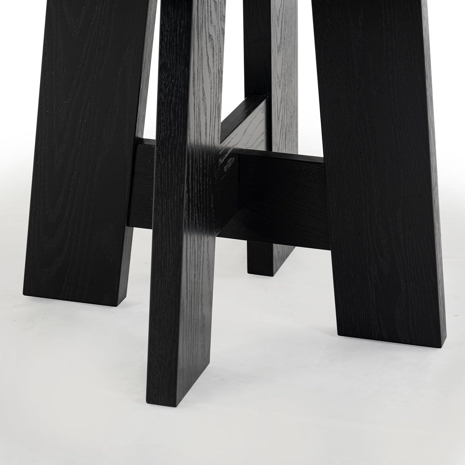 image:imageSAFAVIEH Couture Collection Beverley Oak Round Wood Dining Table Classic Design Seats up to 4 SFV2193ABlack