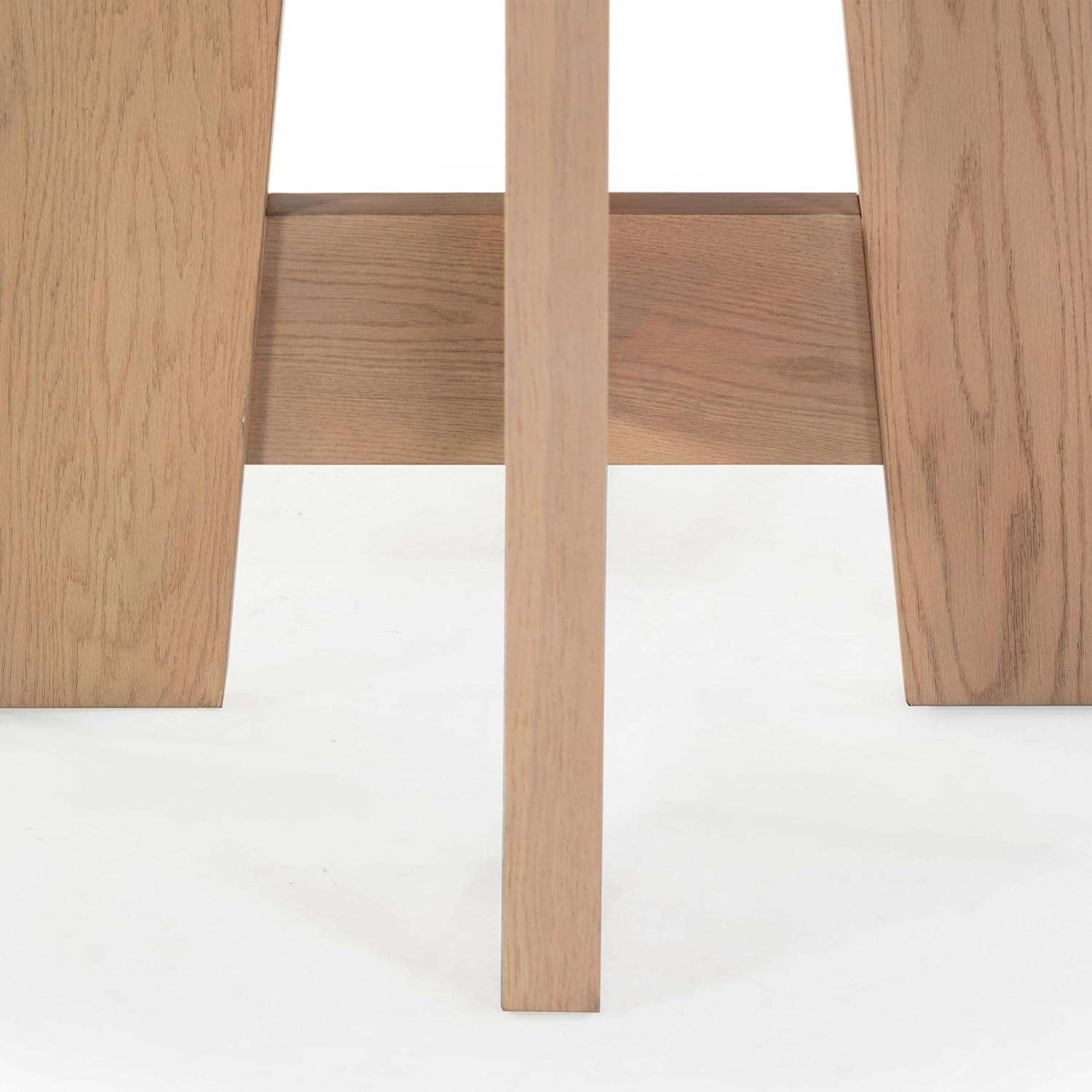 image:imageSAFAVIEH Couture Collection Beverley Oak Round Wood Dining Table Classic Design Seats up to 4 SFV2193AOak
