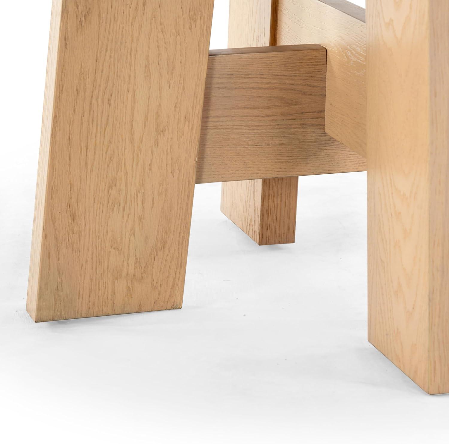 image:imageSAFAVIEH Couture Collection Beverley Oak Round Wood Dining Table Classic Design Seats up to 4 SFV2193AOak