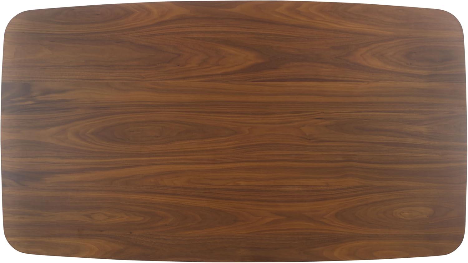 image:imageSAFAVIEH Couture Collection Divya Walnut amp Black Rectangle Wood Dining Table Modern TwoTone Design Seats up to 6 SFV6711AWalnutBlack