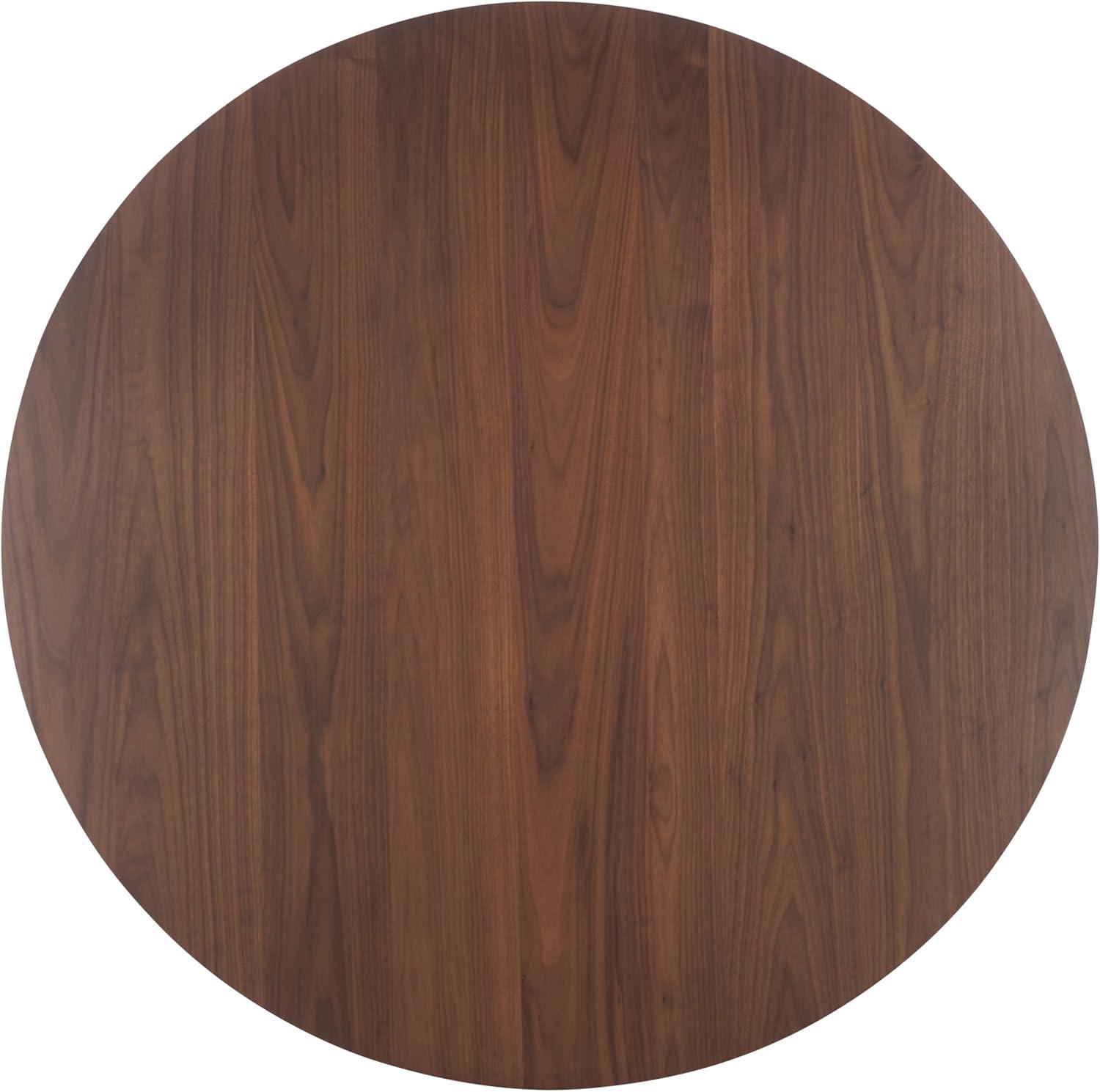 image:imageSAFAVIEH Couture Collection Jessbrina Walnut Brown Round Wood Dining Table Modern Design Seats up to 4 SFV6701AWalnut