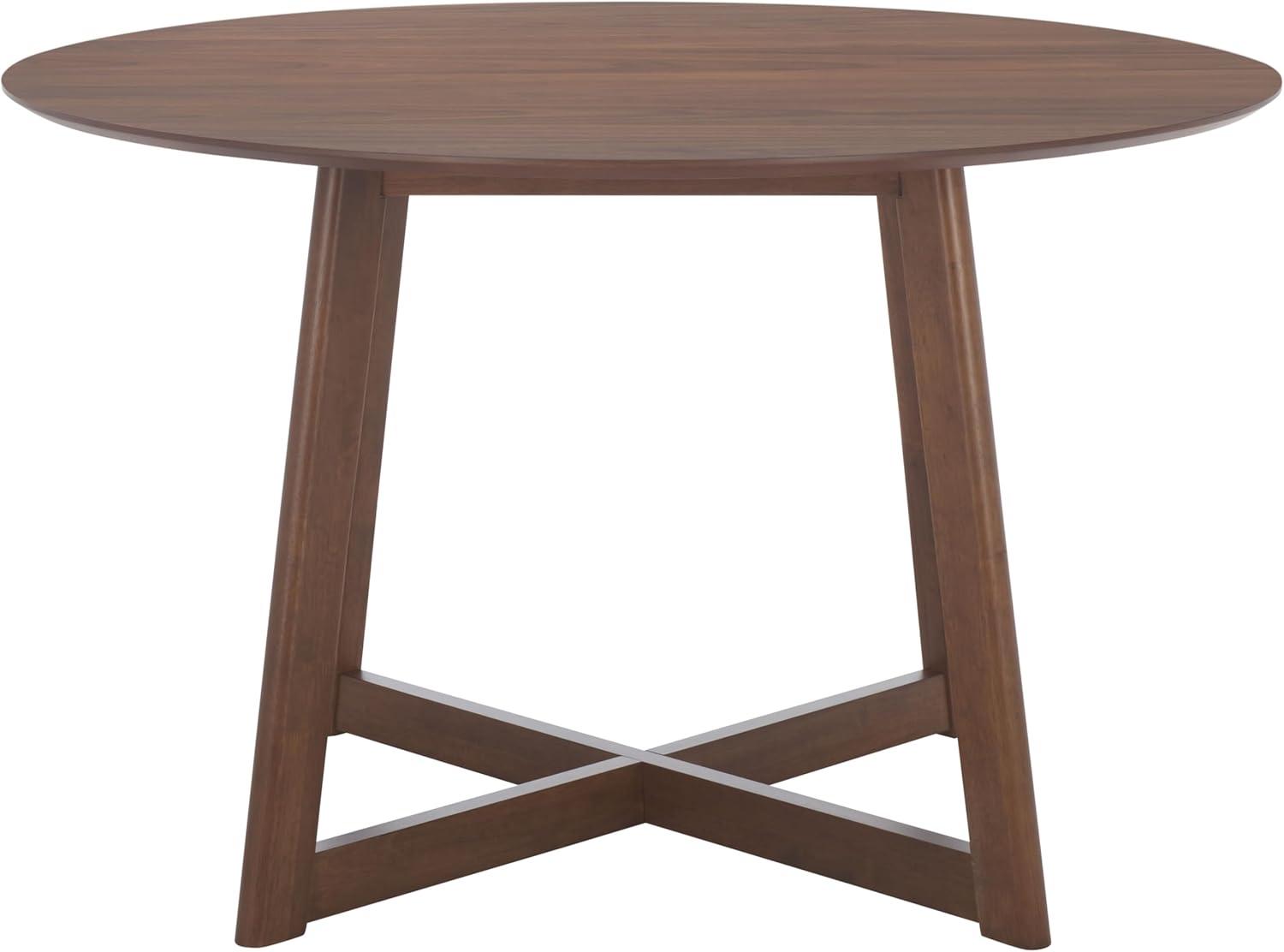 image:imageSAFAVIEH Couture Collection Jessbrina Walnut Brown Round Wood Dining Table Modern Design Seats up to 4 SFV6701AWalnut