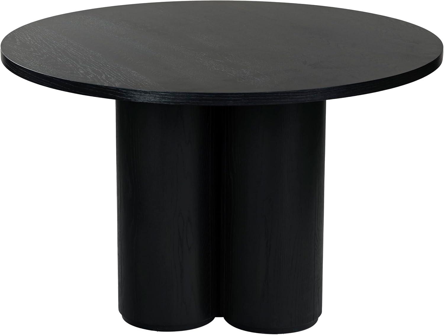 image:imageSAFAVIEH Couture Collection Kathalina Black Round Dining Table Modern Cylindrical Pedestal Base SFV7242BBlack