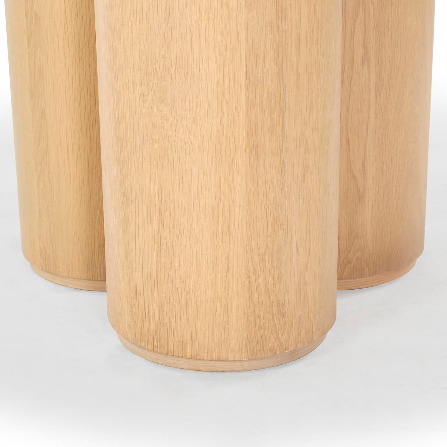 image:imageSAFAVIEH Couture Collection Kathalina Black Round Dining Table Modern Cylindrical Pedestal Base SFV7242BNatural