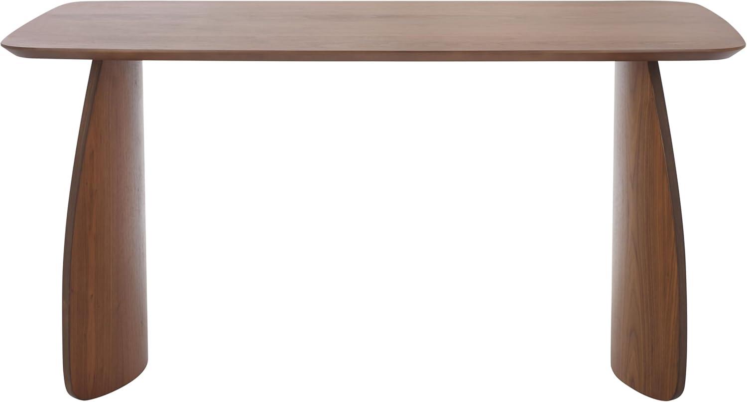 image:imageSAFAVIEH Couture Collection Kayleen Walnut Rectangle Wood Dining Table Sculptural Modern Design SFV6713AWalnut