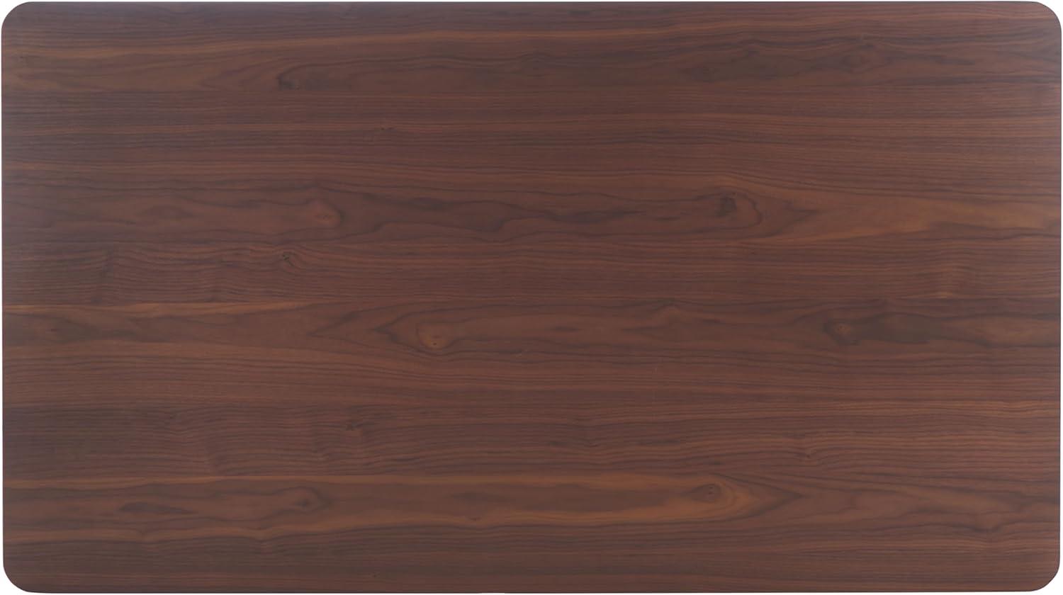 image:imageSAFAVIEH Couture Collection Leroux Walnut Rectangle Wood Dining Table Modern Geometric Base Seats up to 6 SFV6705AWalnut