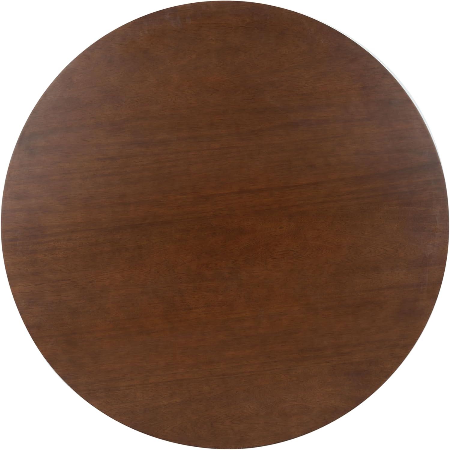 image:imageSAFAVIEH Couture Collection Lisette Walnut Brown Round Pedestal Dining Table Modern Wood Design SFV4231AWalnut