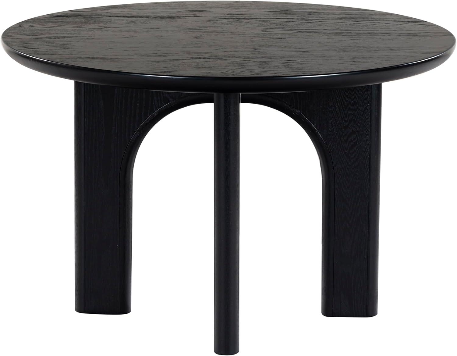image:imageSAFAVIEH Couture Collection Olivetta Oak Round Wood Dining Table Classic Design Seats up to 4 SFV2201ABlack