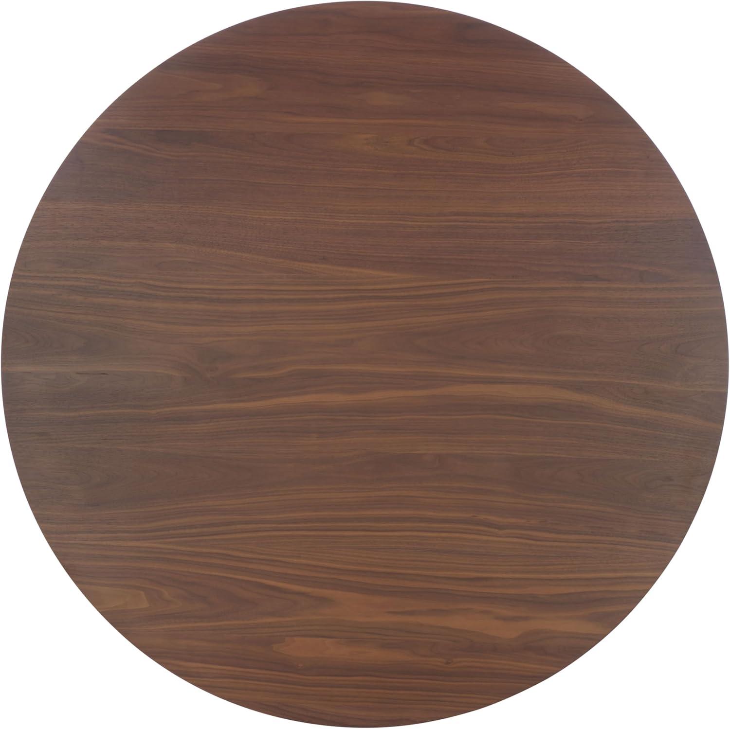 image:imageSAFAVIEH Couture Collection Rhonda Walnut amp Black Round Wood Dining Table Modern TwoTone Design SFV6709BWalnutBlack