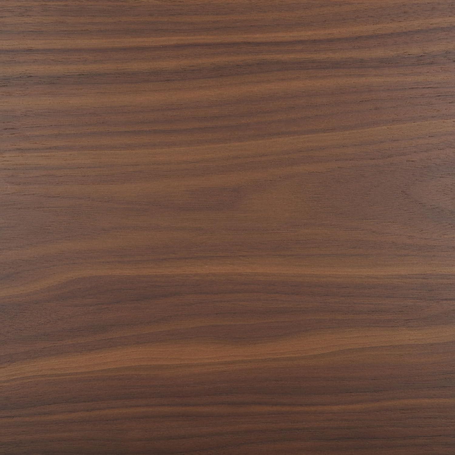 image:imageSAFAVIEH Couture Collection Rhonda Walnut amp Black Round Wood Dining Table Modern TwoTone Design SFV6709BWalnutBlack