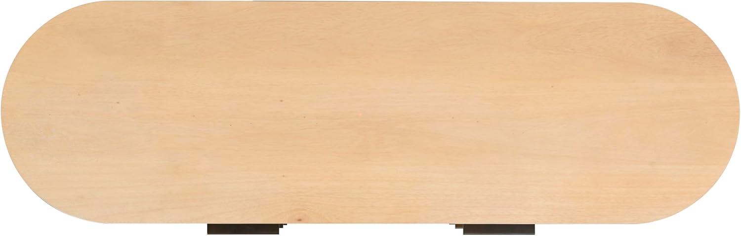 image:imageSAFAVIEH Couture Collection Rikki Black Fluted 6Drawer Wood Dresser Modern Oval Top Fully Assembled SFV4250BOak