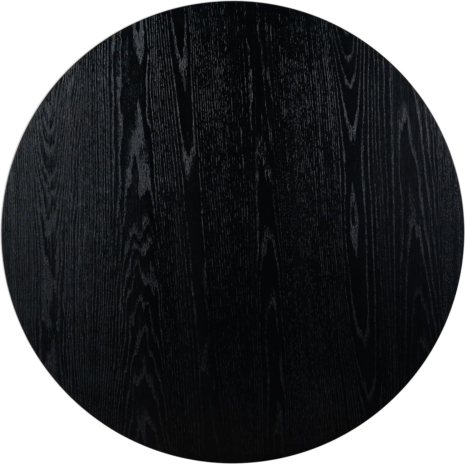 image:imageSAFAVIEH Couture Collection Ruthanne Black Round Wood Dining Table Classic Design Seats up to 4 SFV2192BBlack