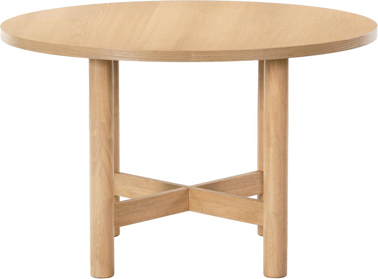 image:imageSAFAVIEH Couture Collection Ruthanne Black Round Wood Dining Table Classic Design Seats up to 4 SFV2192BOak