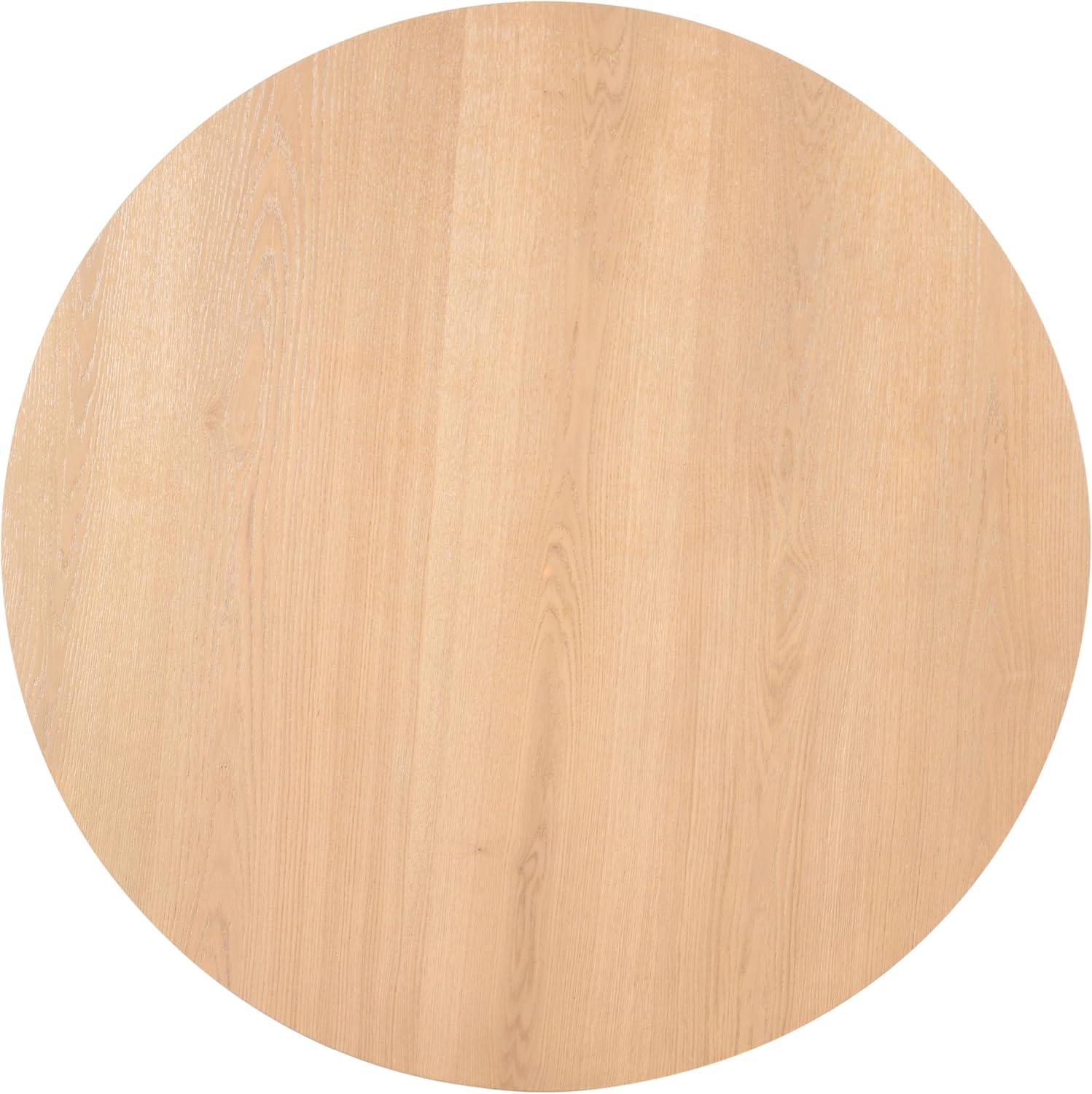 image:imageSAFAVIEH Couture Collection Ruthanne Black Round Wood Dining Table Classic Design Seats up to 4 SFV2192BOak