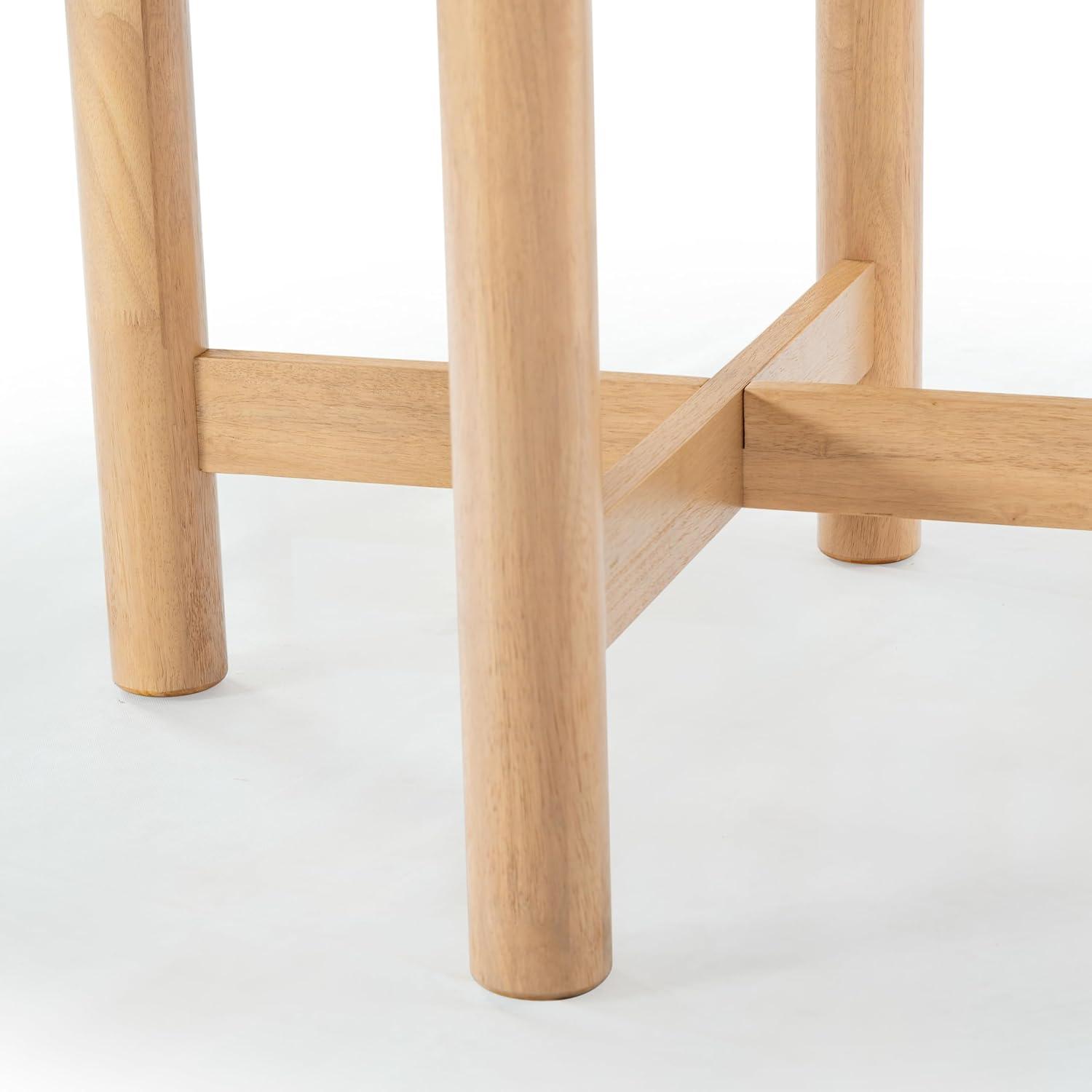 image:imageSAFAVIEH Couture Collection Ruthanne Black Round Wood Dining Table Classic Design Seats up to 4 SFV2192BOak