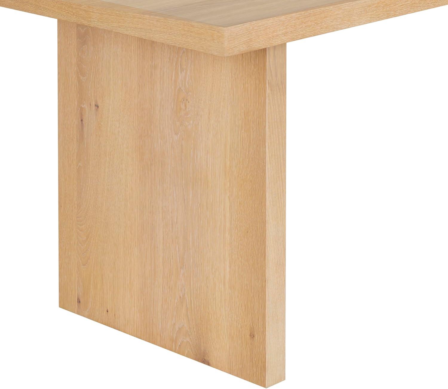 image:imageSAFAVIEH Couture Collection Shelbee Natural Cerused Oak Rectangular Wood Dining Table Modern Design Seats up to 6 SFV4267ANatural Cerused Oak
