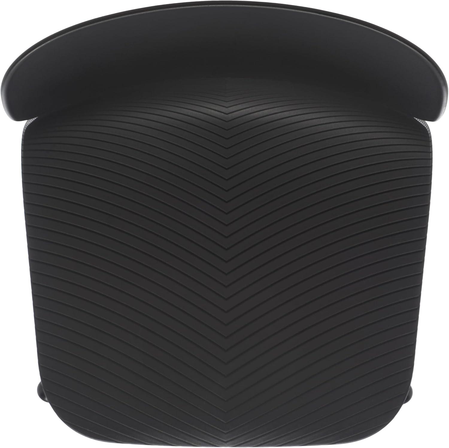 image:imageSAFAVIEH Couture Collection Abbie Retro Black Molded Plastic Dining Chair Set of 2Black