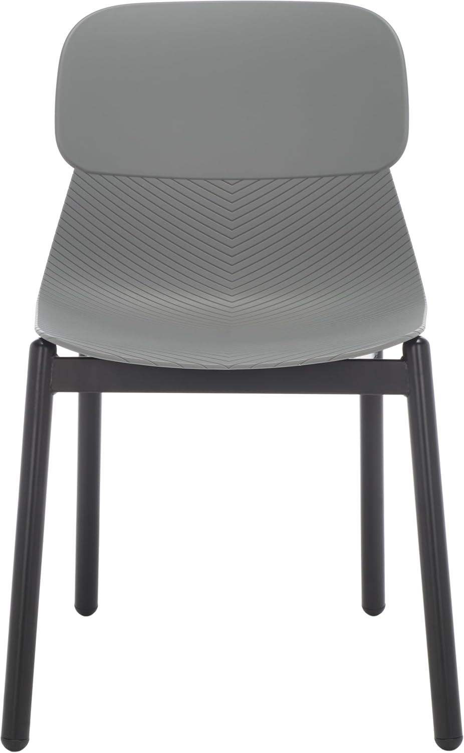 image:imageSAFAVIEH Couture Collection Abbie Retro Black Molded Plastic Dining Chair Set of 2GreyBlack