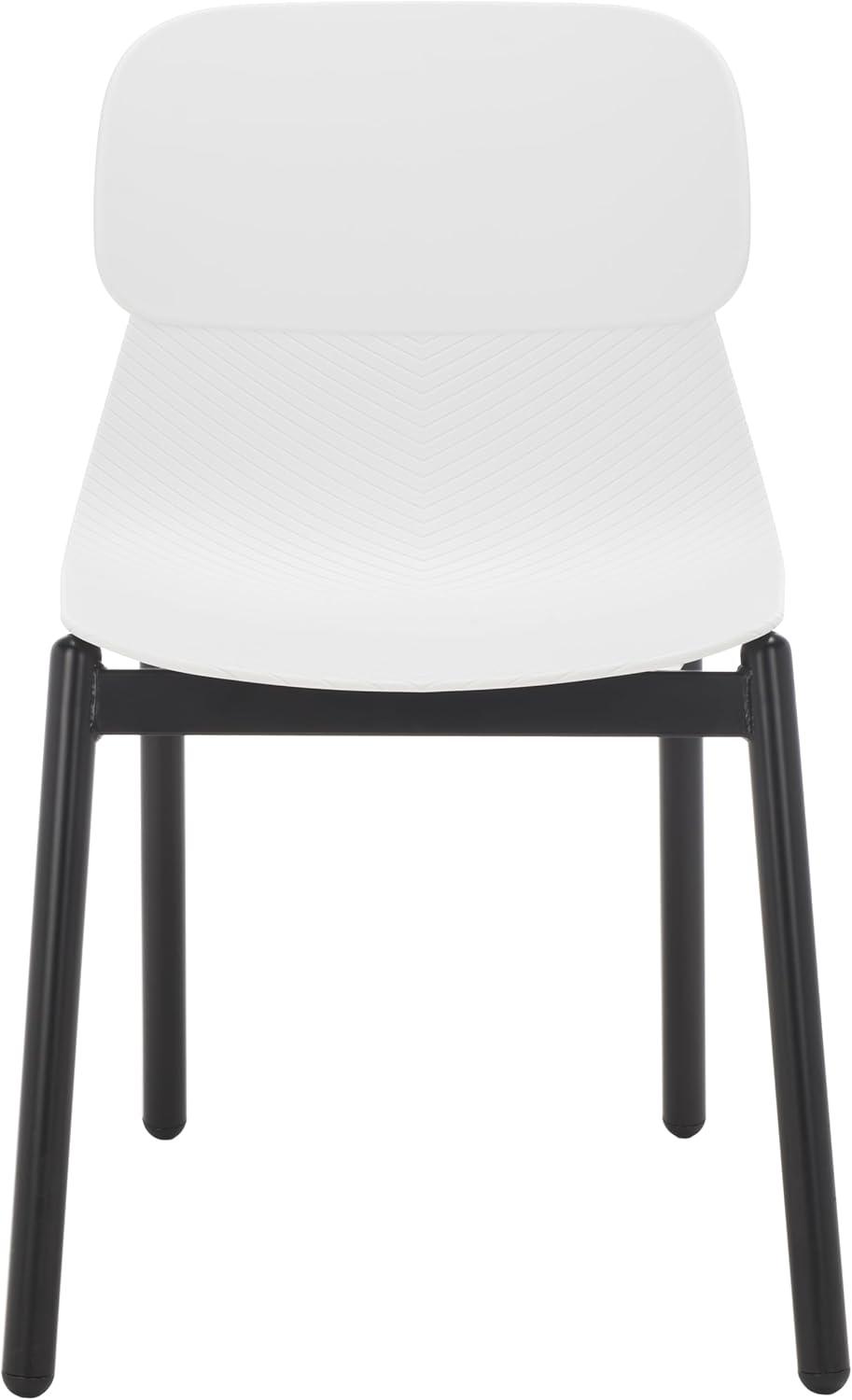 image:imageSAFAVIEH Couture Collection Abbie Retro Black Molded Plastic Dining Chair Set of 2WhiteBlack