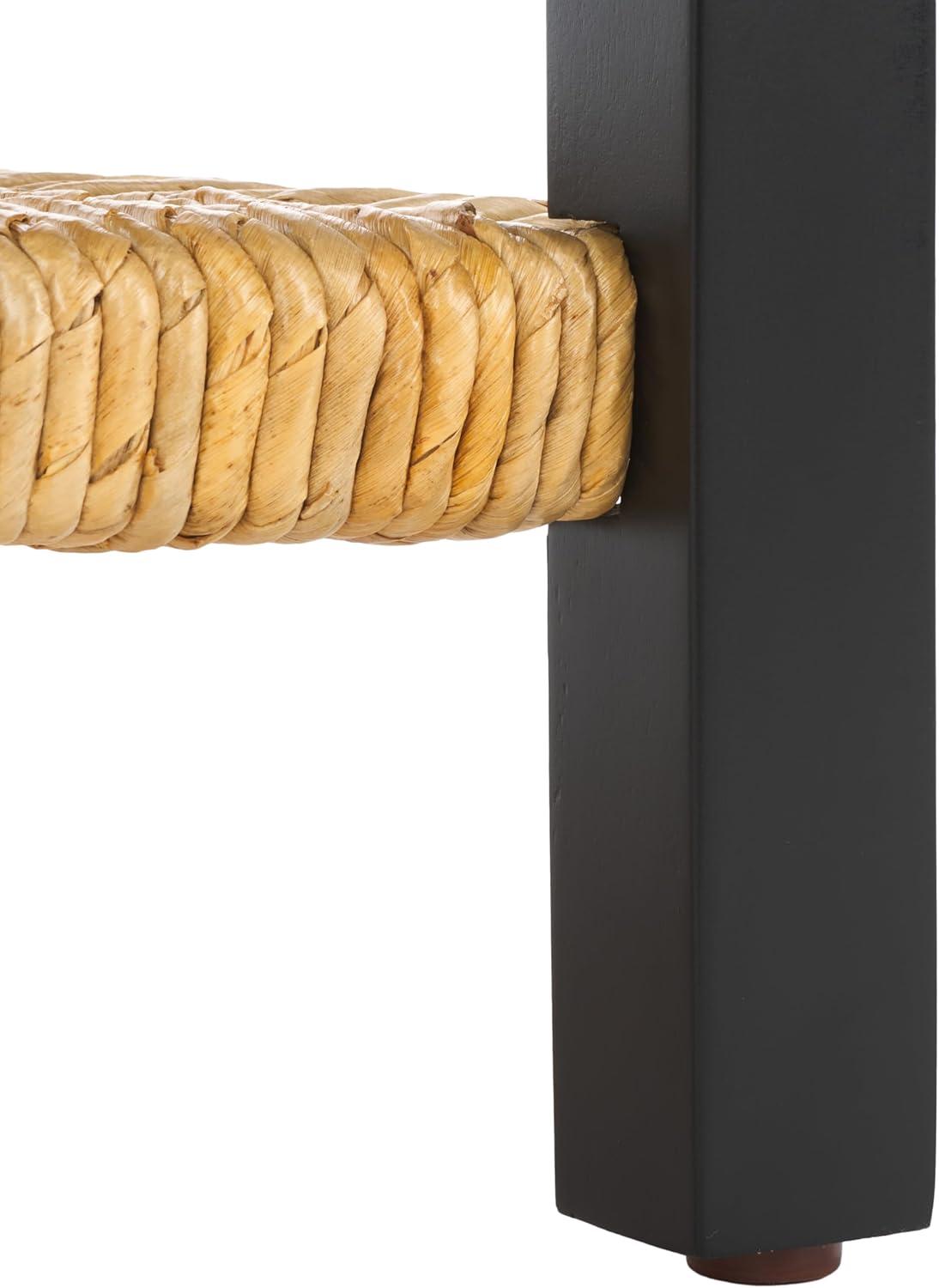 image:imageSAFAVIEH Couture Collection Berlynne BlackNatural Solid Wood 1Drawer Banana Stem Shelf Accent Table Nightstand