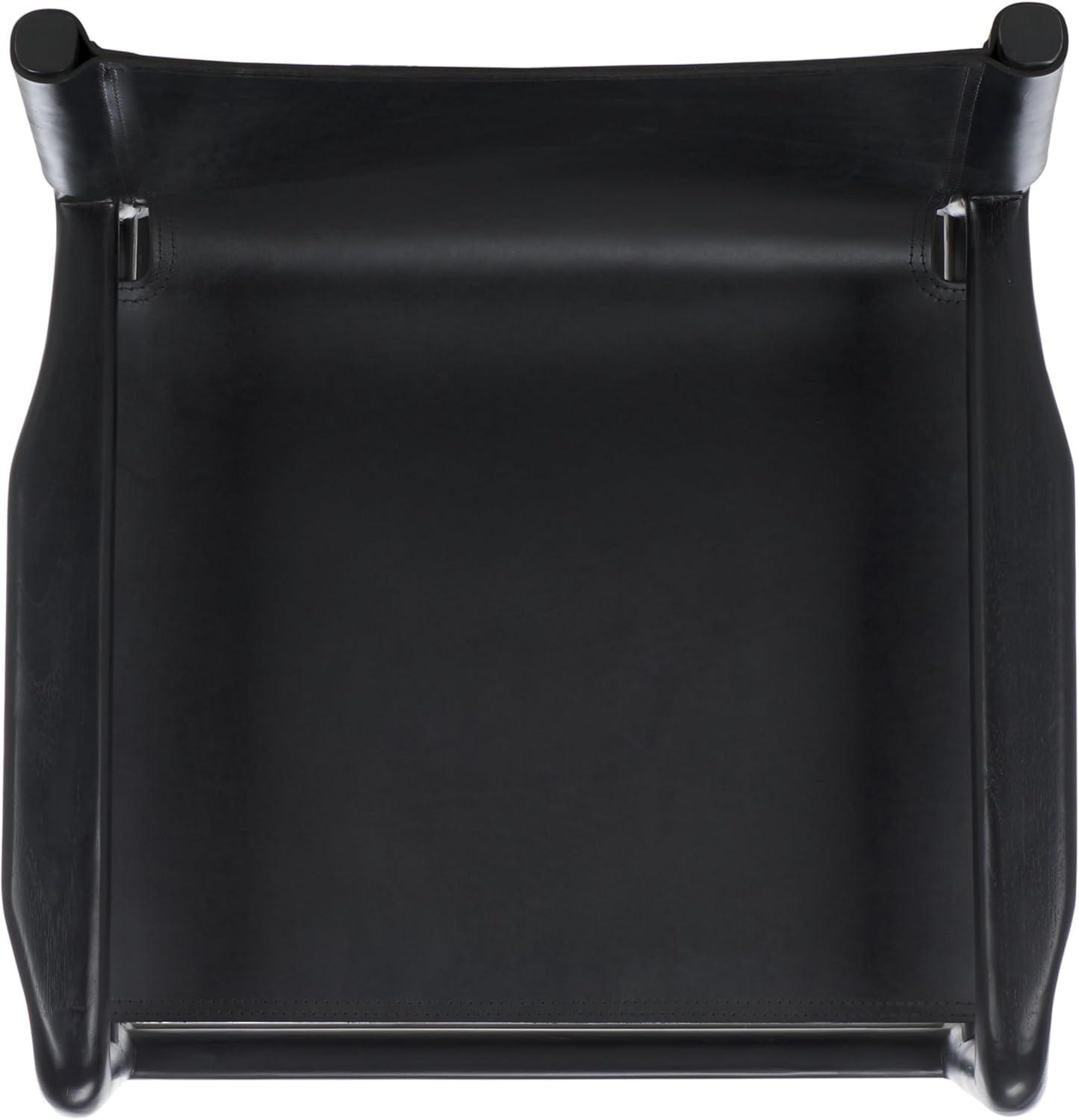 image:imageSAFAVIEH Couture Collection Cassaphina Tan Leather amp Natural Solid Wood Arm Chair Fully AssembledBlackBlack
