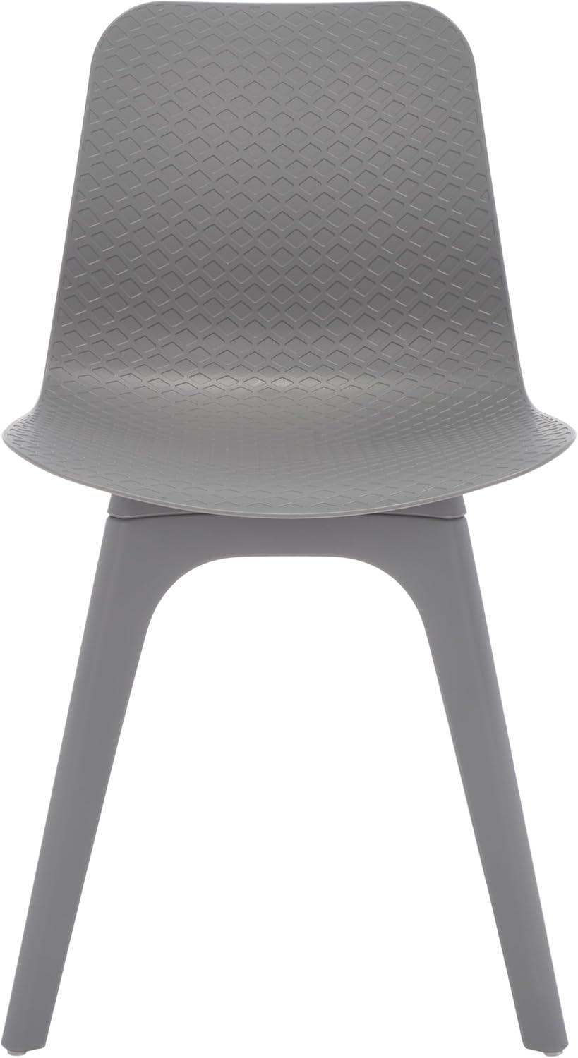 image:imageSAFAVIEH Couture Collection Damiano Retro White Molded Plastic Dining Chair Set of 2Grey
