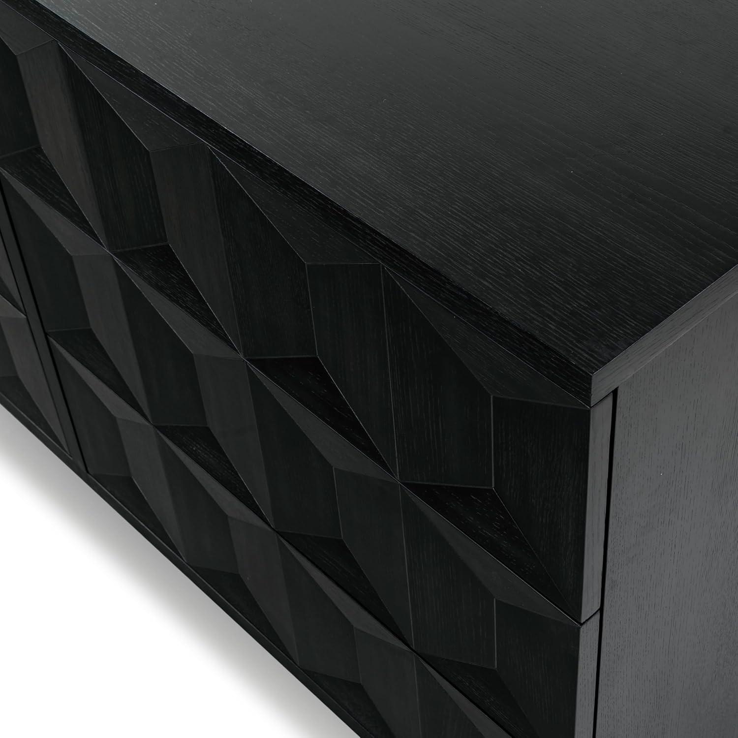 image:imageSAFAVIEH Couture Collection Deziree Natural 6Drawer Dresser Fully AssembledBlack