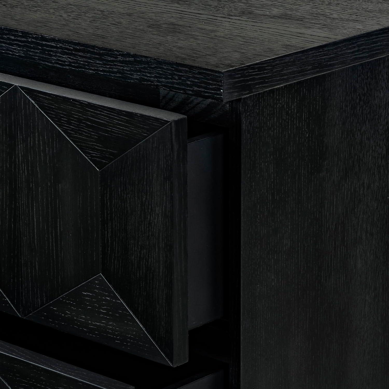 image:imageSAFAVIEH Couture Collection Deziree Natural 6Drawer Dresser Fully AssembledBlack