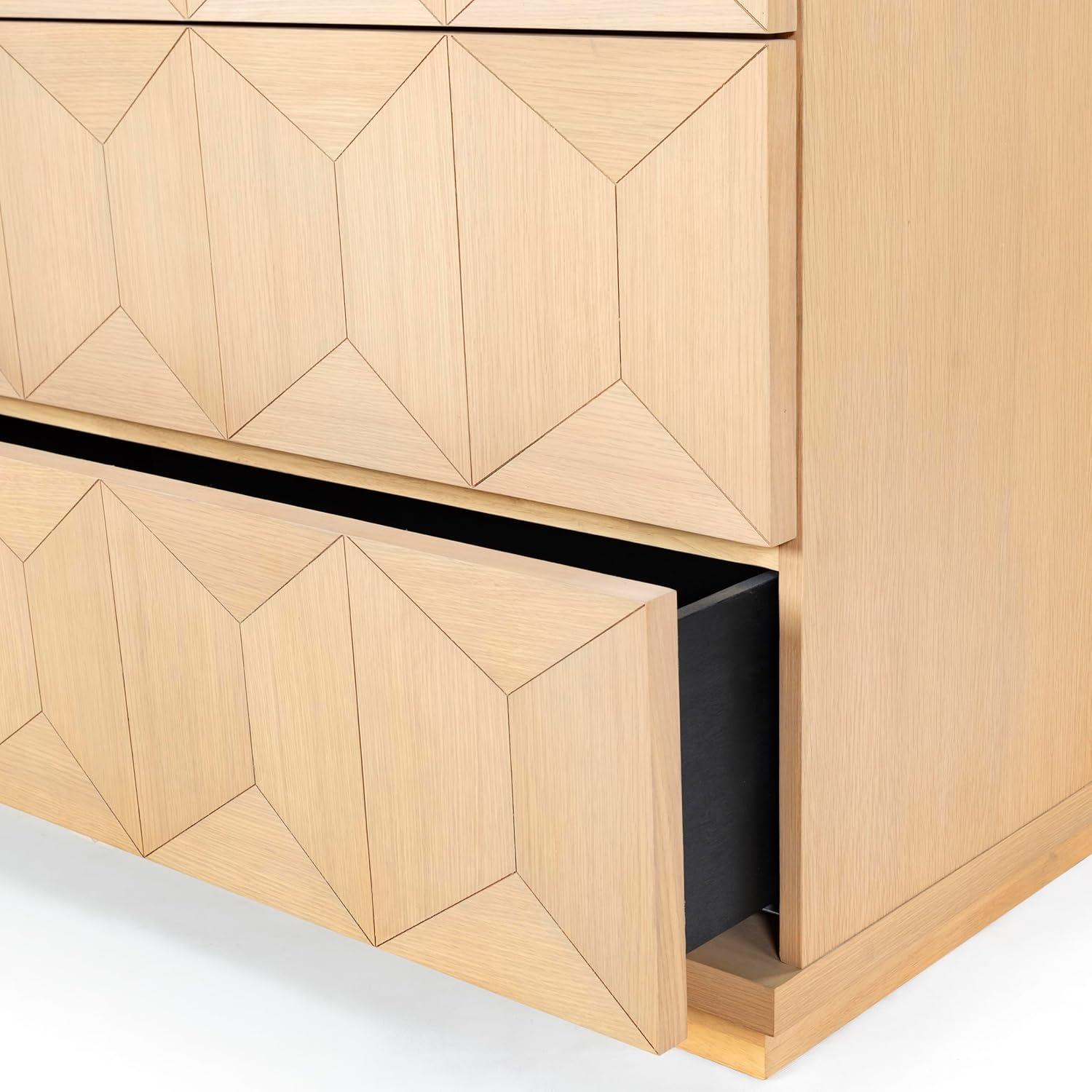 image:imageSAFAVIEH Couture Collection Deziree Natural 6Drawer Dresser Fully AssembledNatural