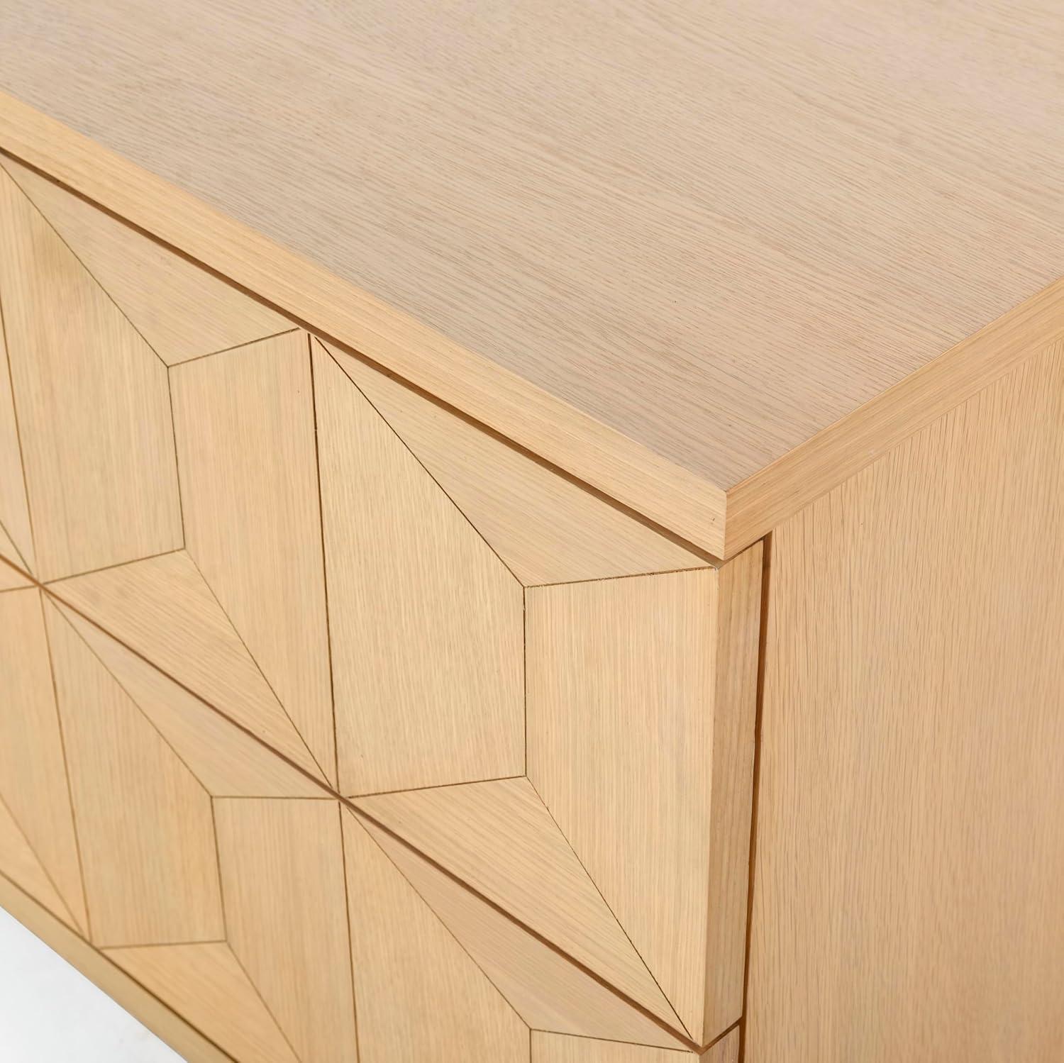 image:imageSAFAVIEH Couture Collection Deziree Natural Brown 2Drawer Nightstand Fully AssembledNatural