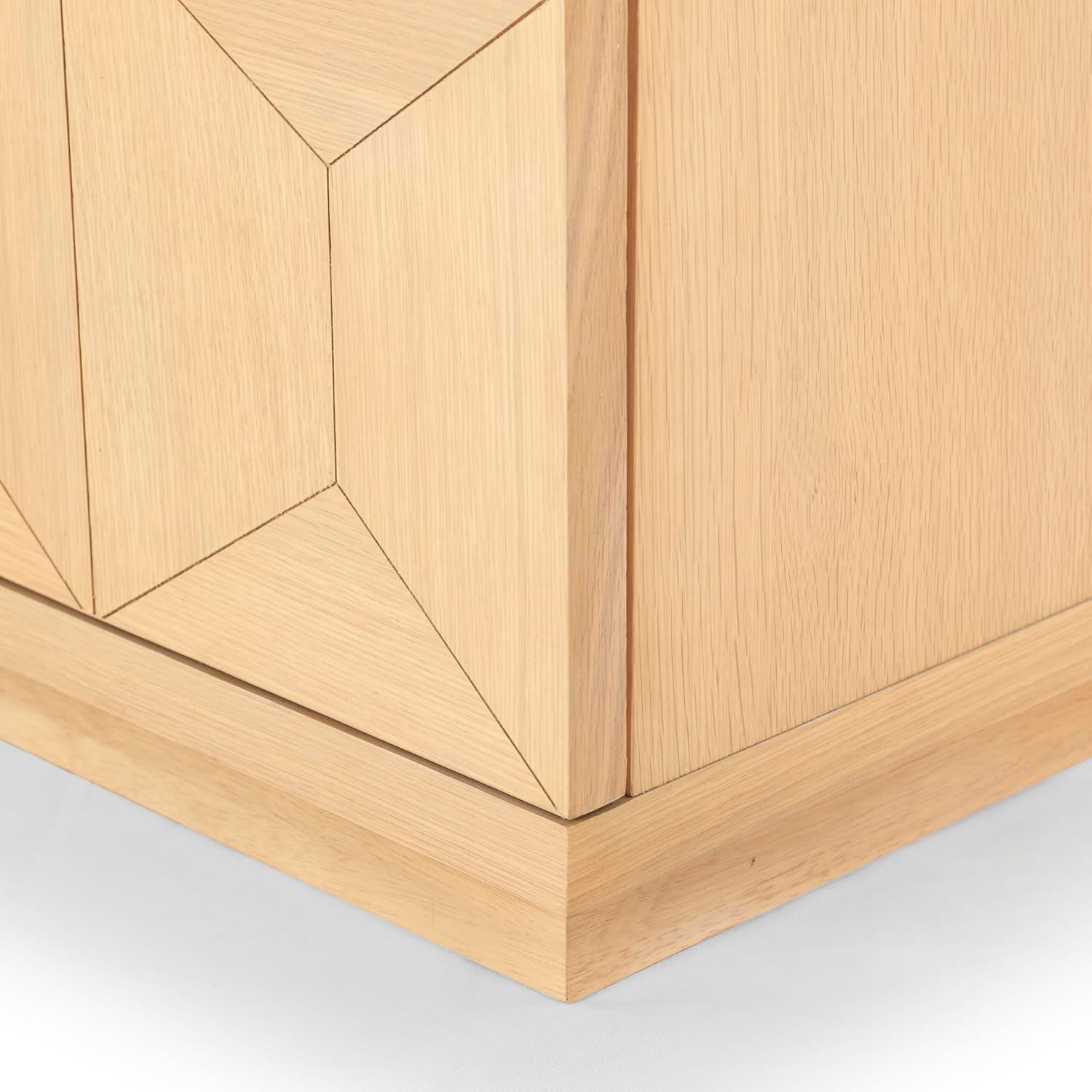image:imageSAFAVIEH Couture Collection Deziree Natural Brown 2Drawer Nightstand Fully AssembledNatural
