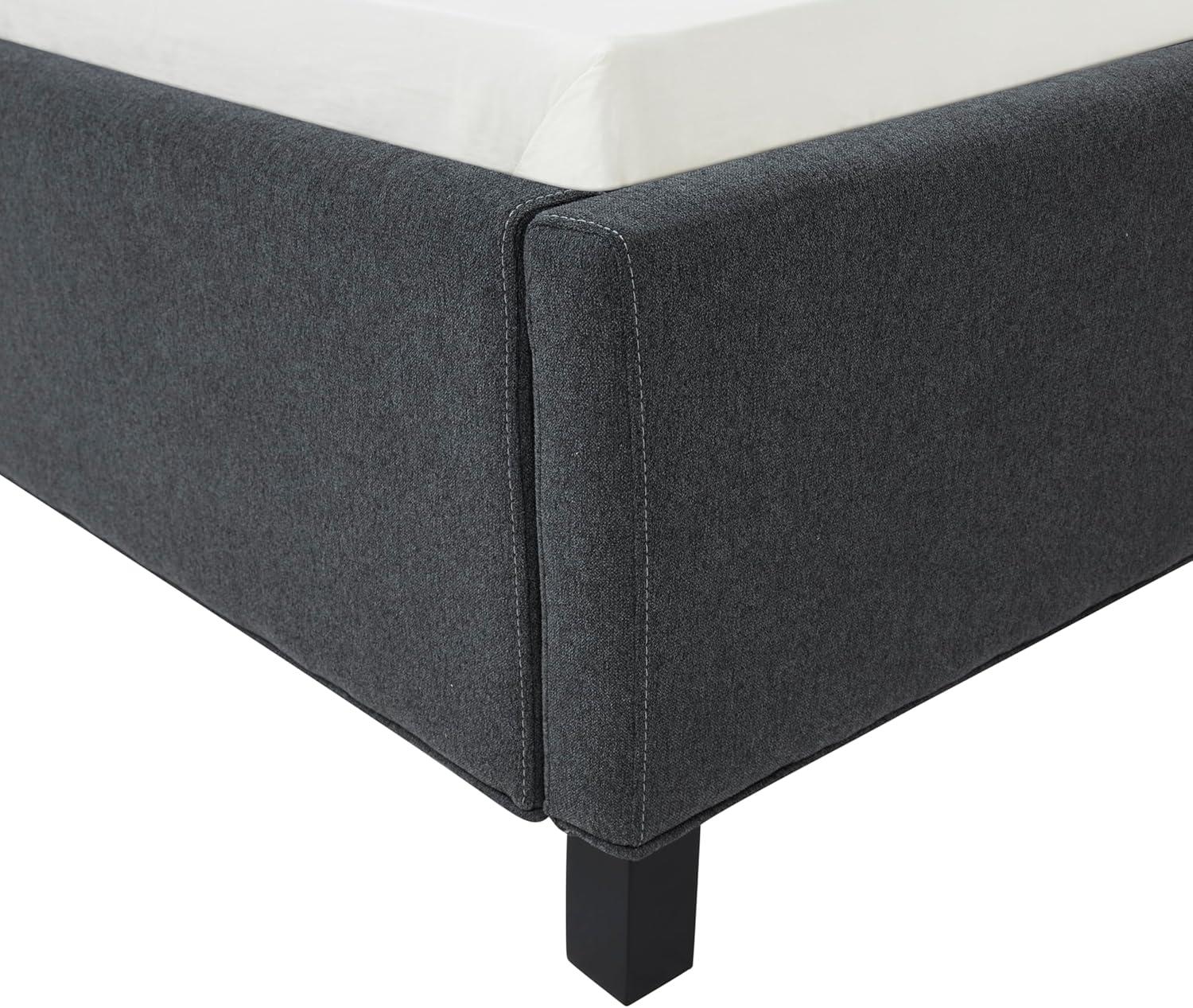 image:imageSAFAVIEH Couture Collection Emerson Dark Grey Grid Tufted King Size BedDark Grey