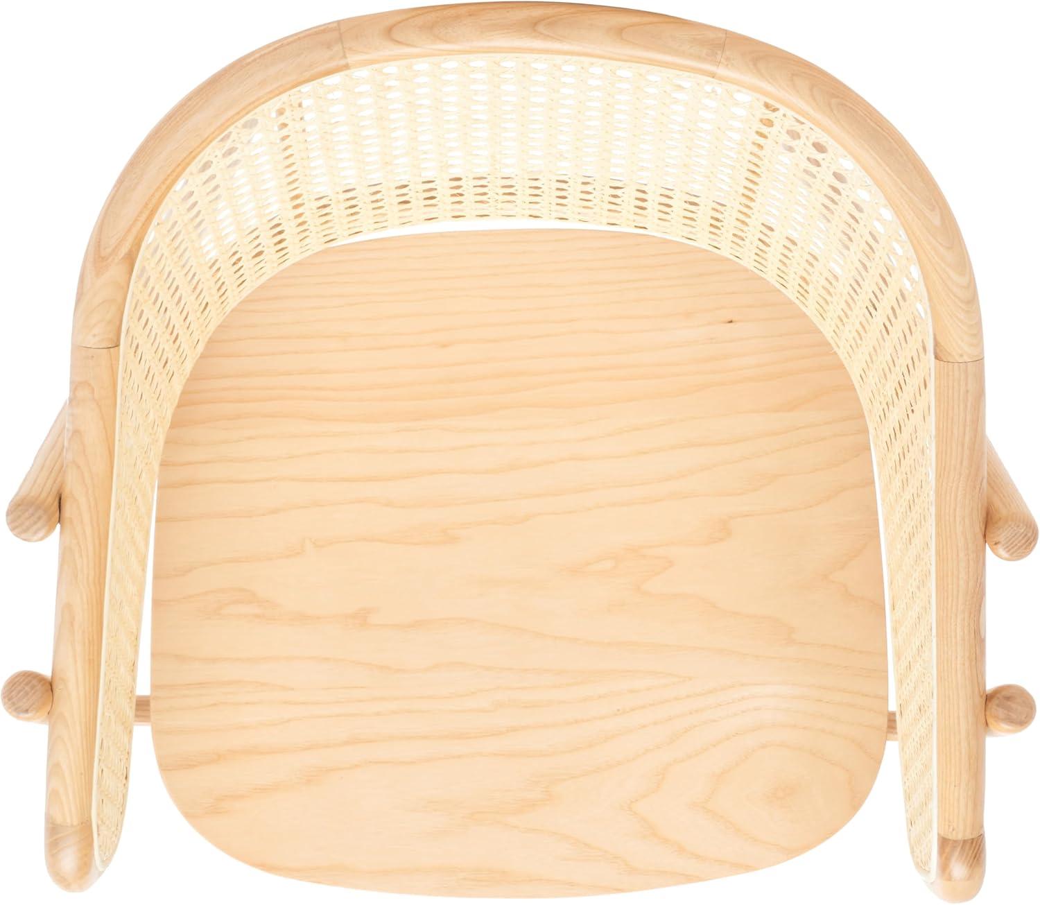 image:imageSAFAVIEH Couture Collection Emmy Tropical Coastal Natural Rattan Back Dining ChairNatural