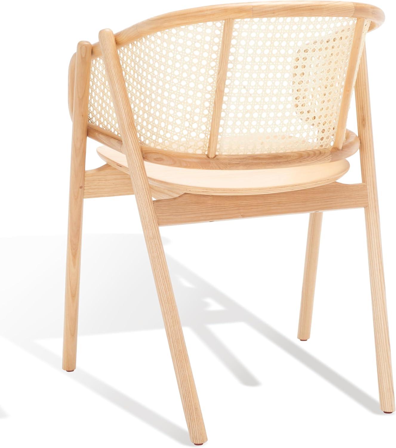 image:imageSAFAVIEH Couture Collection Emmy Tropical Coastal Natural Rattan Back Dining ChairNatural