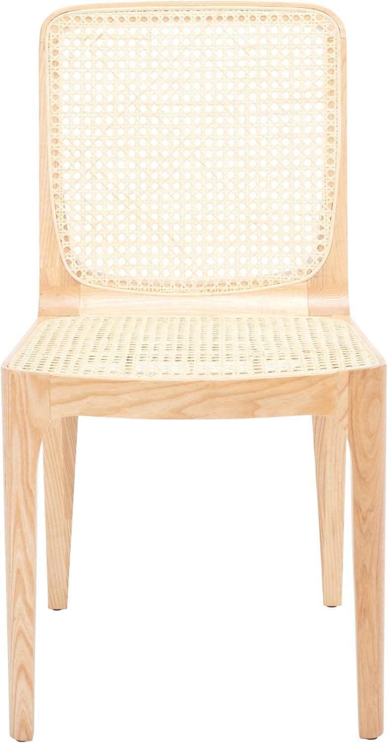 image:imageSAFAVIEH Couture Collection Frank Tropical Coastal BlackNatural Rattan Dining Chair Set of 2Natural