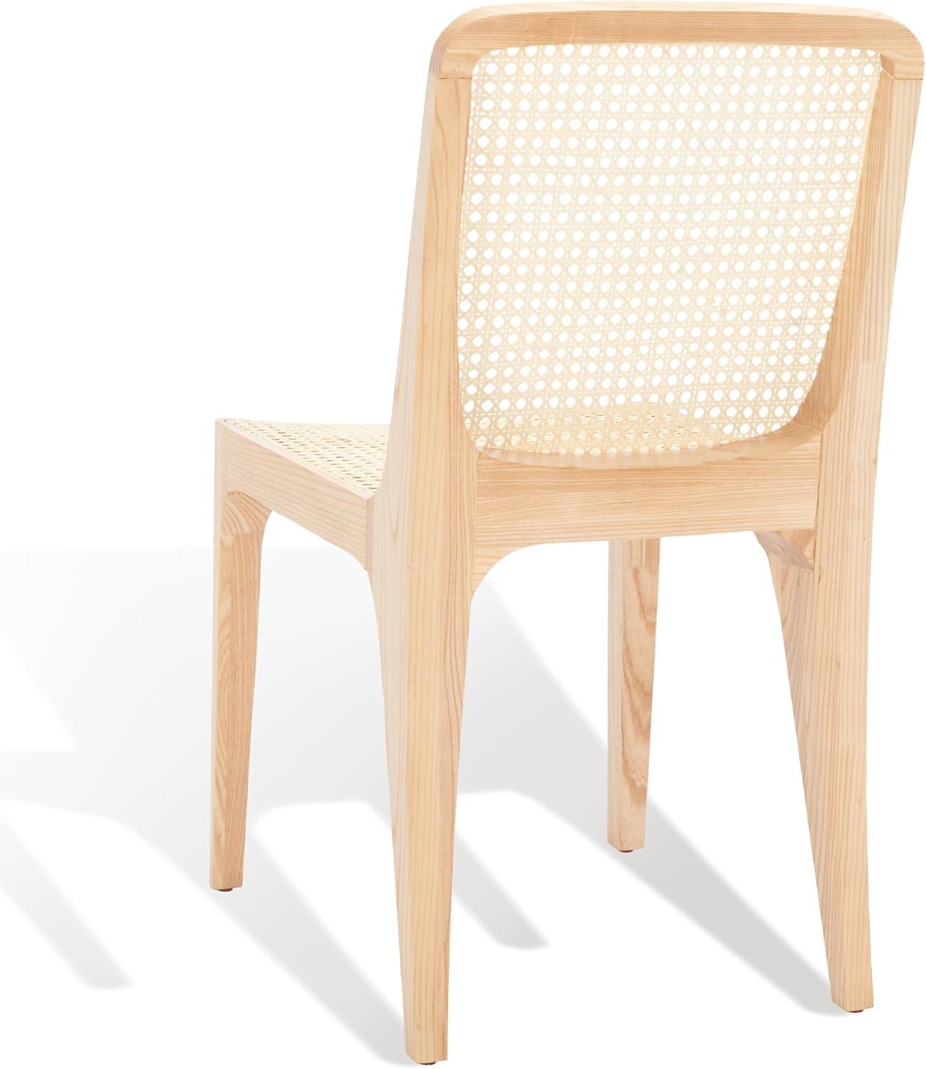 image:imageSAFAVIEH Couture Collection Frank Tropical Coastal BlackNatural Rattan Dining Chair Set of 2Natural