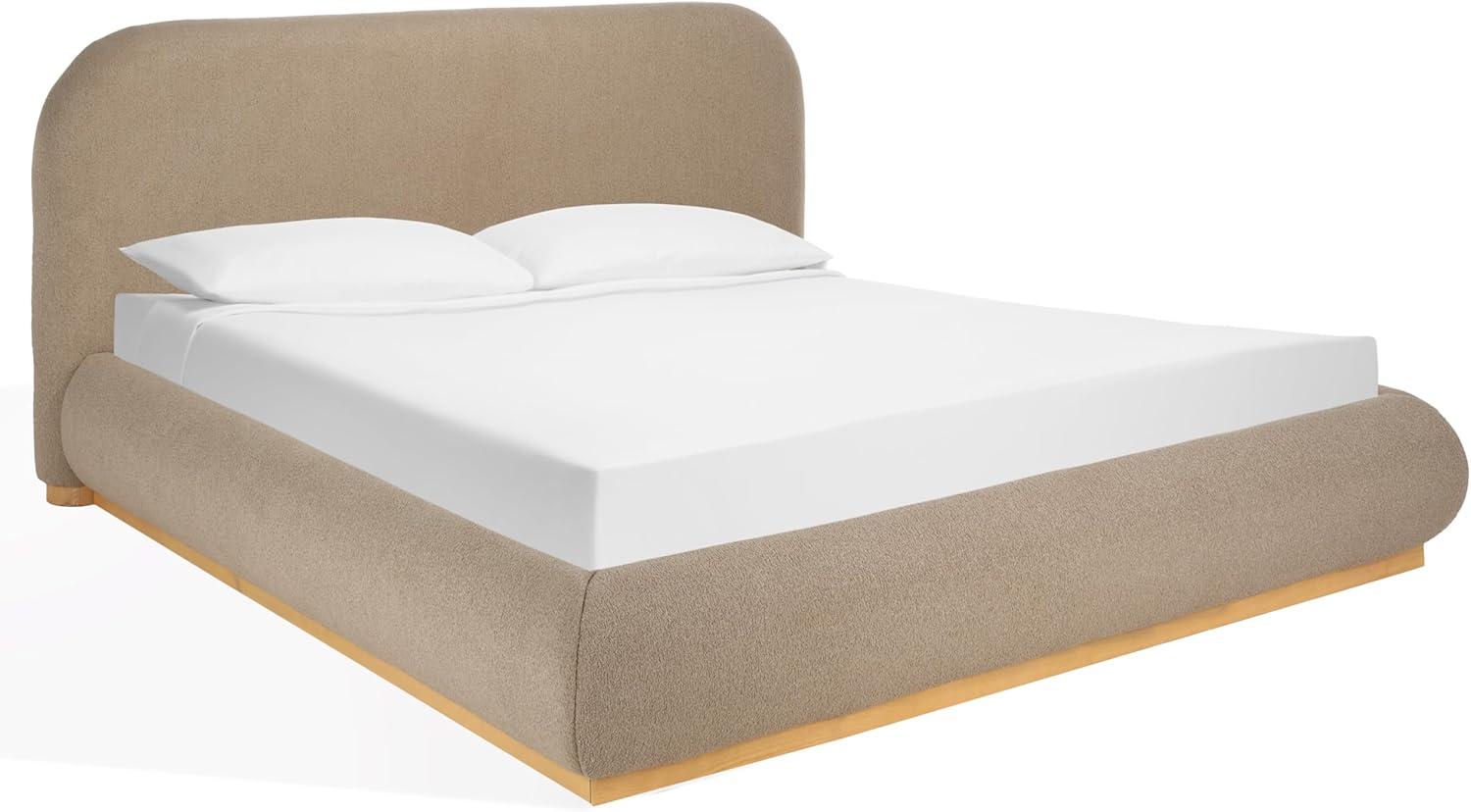 image:imageSAFAVIEH Couture Collection Jennabryanna Light BrownNatural Boucle King Size BedLight BrownNatural