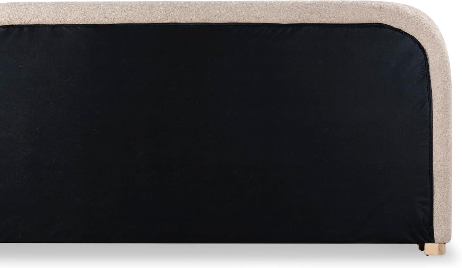 image:imageSAFAVIEH Couture Collection Jennabryanna Light BrownNatural Boucle King Size BedLight BrownNatural