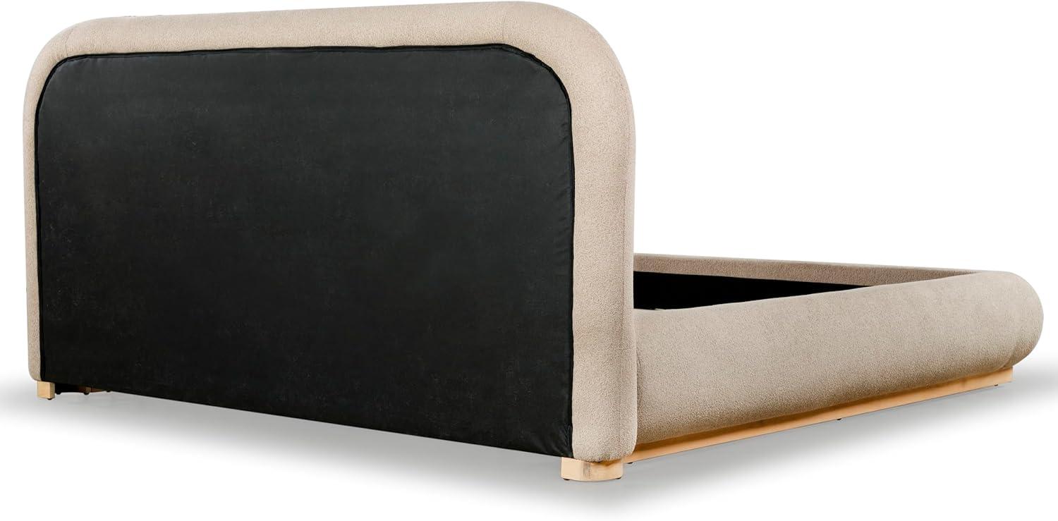 image:imageSAFAVIEH Couture Collection Jennabryanna Light BrownNatural Boucle King Size BedLight BrownNatural