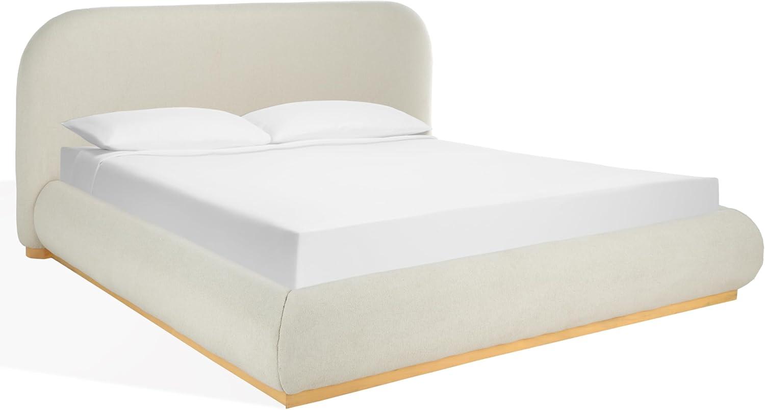 image:imageSAFAVIEH Couture Collection Jennabryanna Light BrownNatural Boucle King Size BedTanNatural