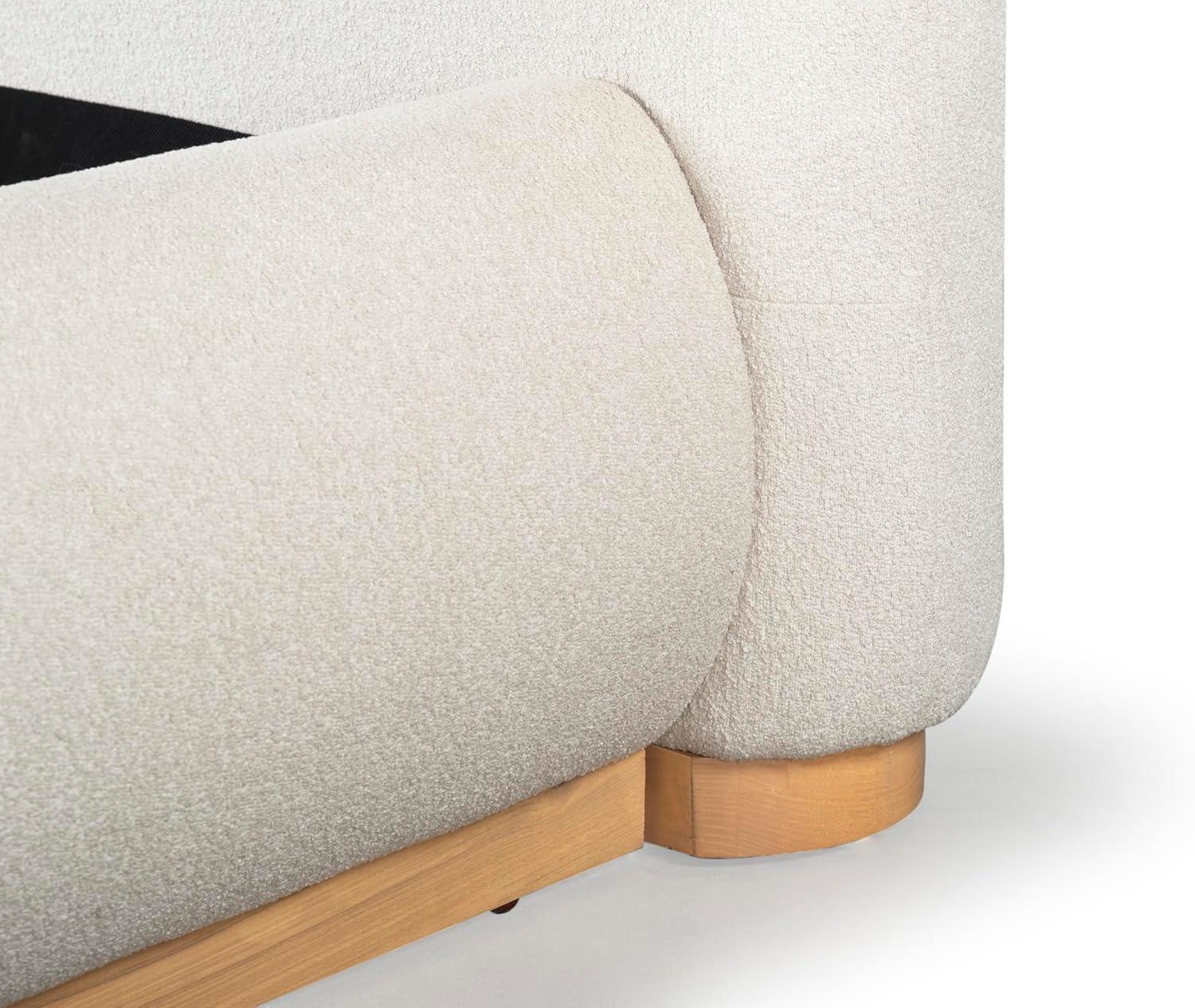image:imageSAFAVIEH Couture Collection Jennabryanna Light BrownNatural Boucle King Size BedTanNatural