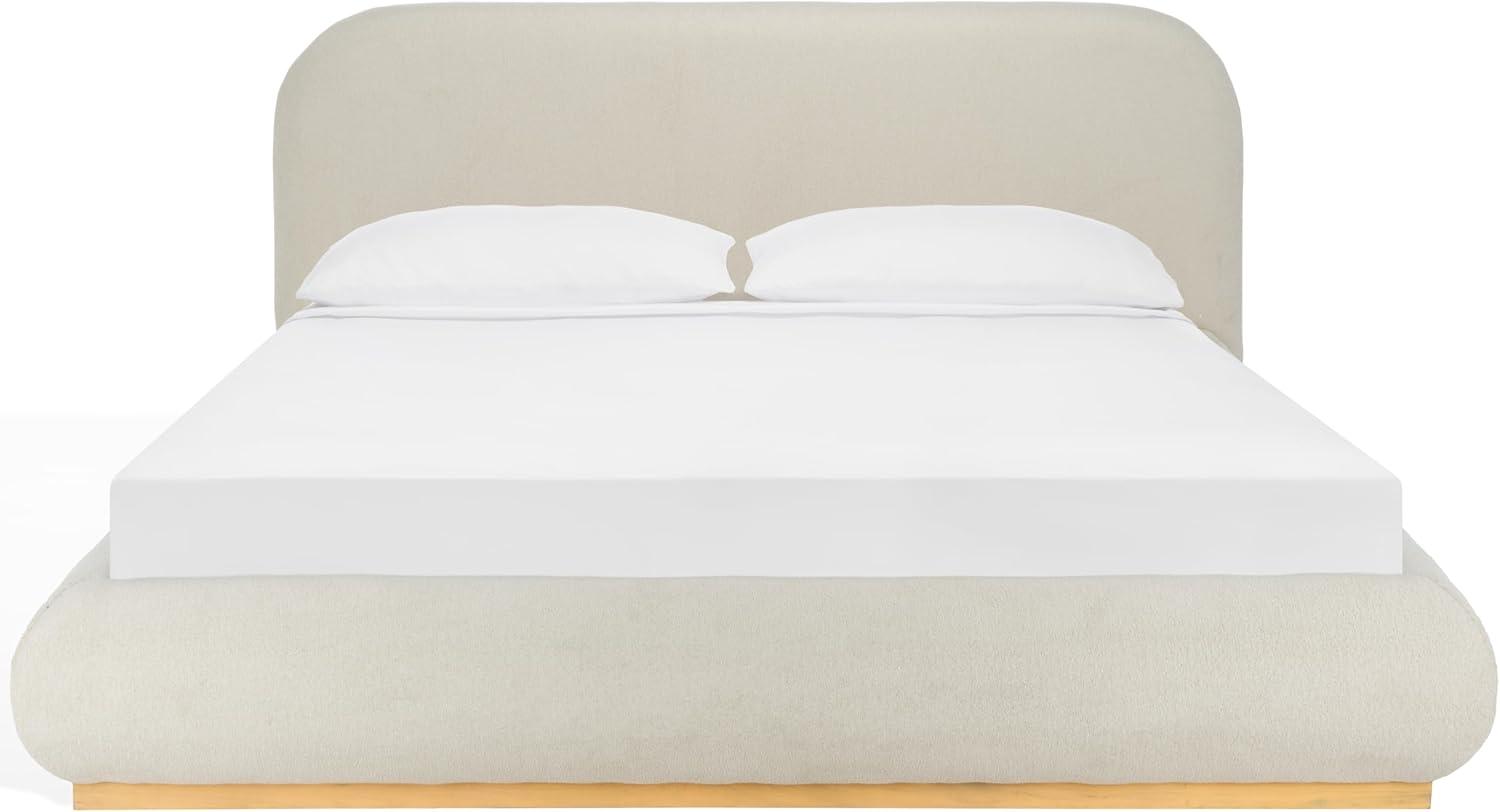 image:imageSAFAVIEH Couture Collection Jennabryanna Light BrownNatural Boucle King Size BedTanNatural