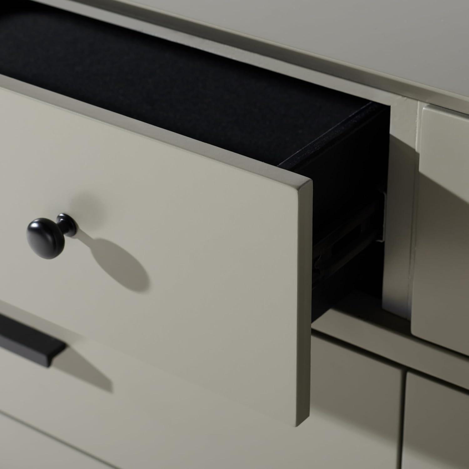 image:imageSAFAVIEH Couture Collection Madden Retro Dark Grey amp Black 6Drawer DresserDark GreyBlack