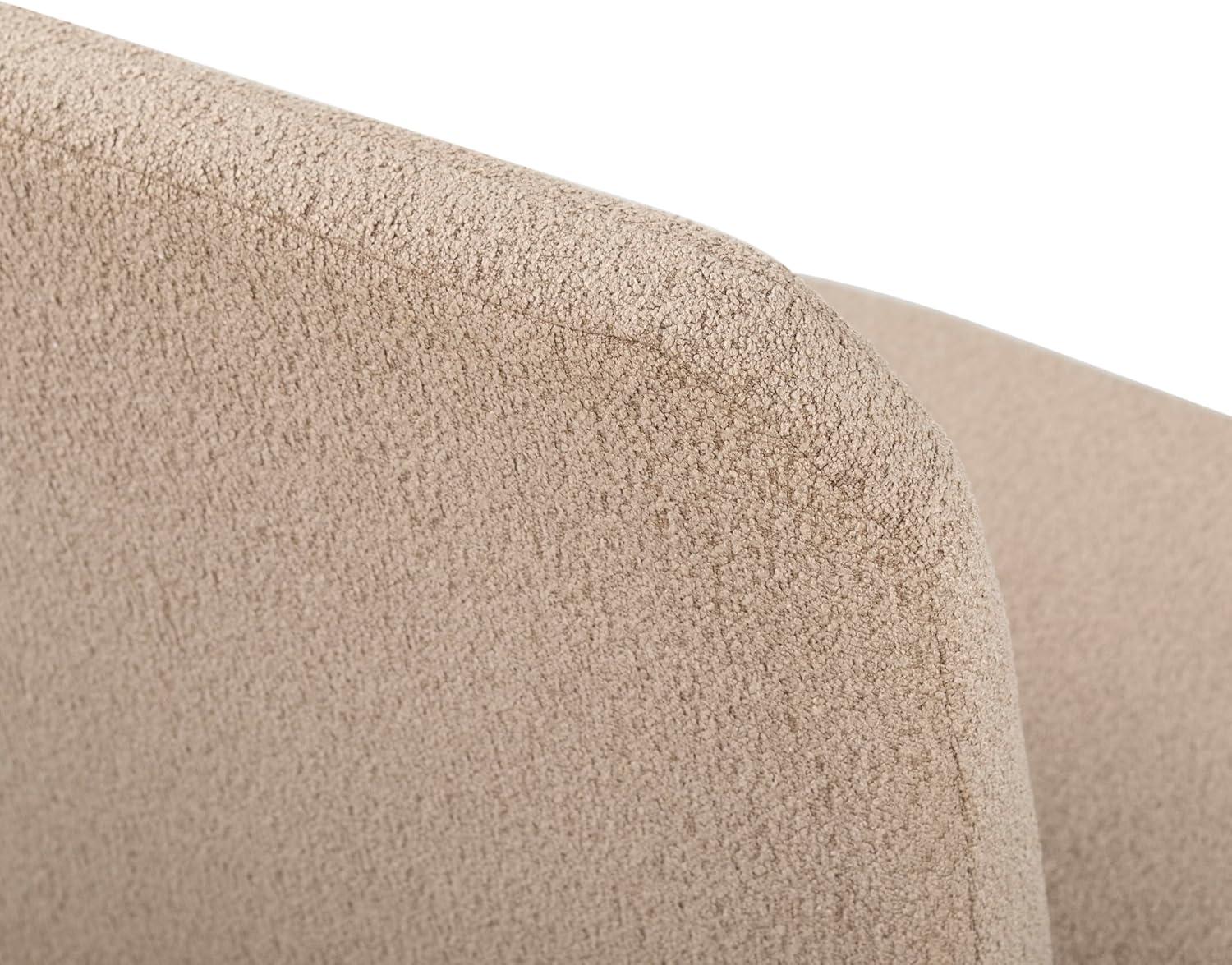 image:imageSAFAVIEH Couture Collection Maricelle White BoucleBlack Dining Chair Set of 2 Fully AssembledLight Brown