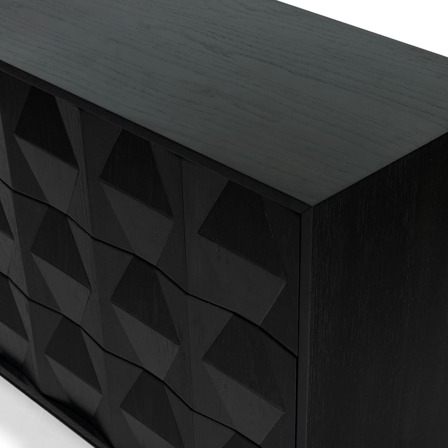 image:imageSAFAVIEH Couture Collection Riabelle Black 6Drawer Dresser Fully AssembledBlack