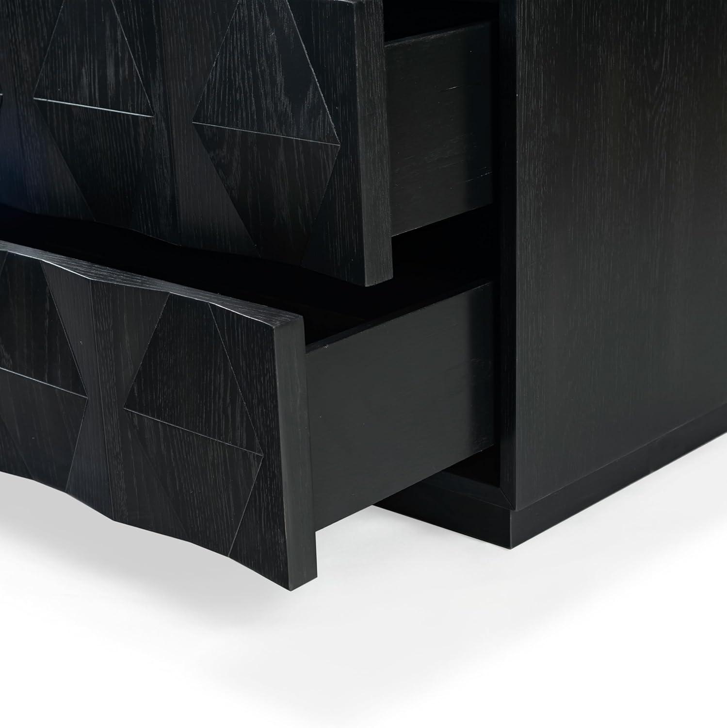 image:imageSAFAVIEH Couture Collection Riabelle Black 6Drawer Dresser Fully AssembledBlack