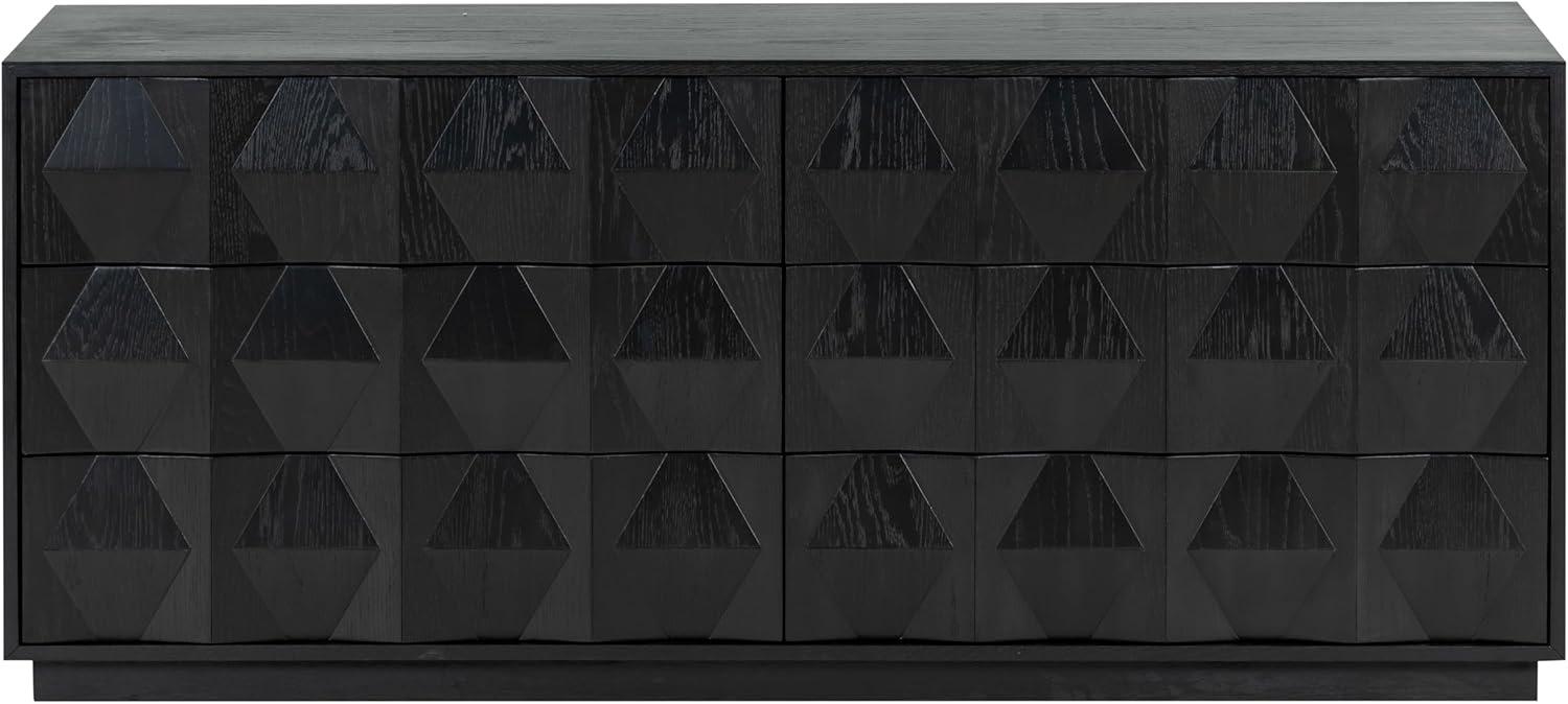 image:imageSAFAVIEH Couture Collection Riabelle Black 6Drawer Dresser Fully AssembledBlack