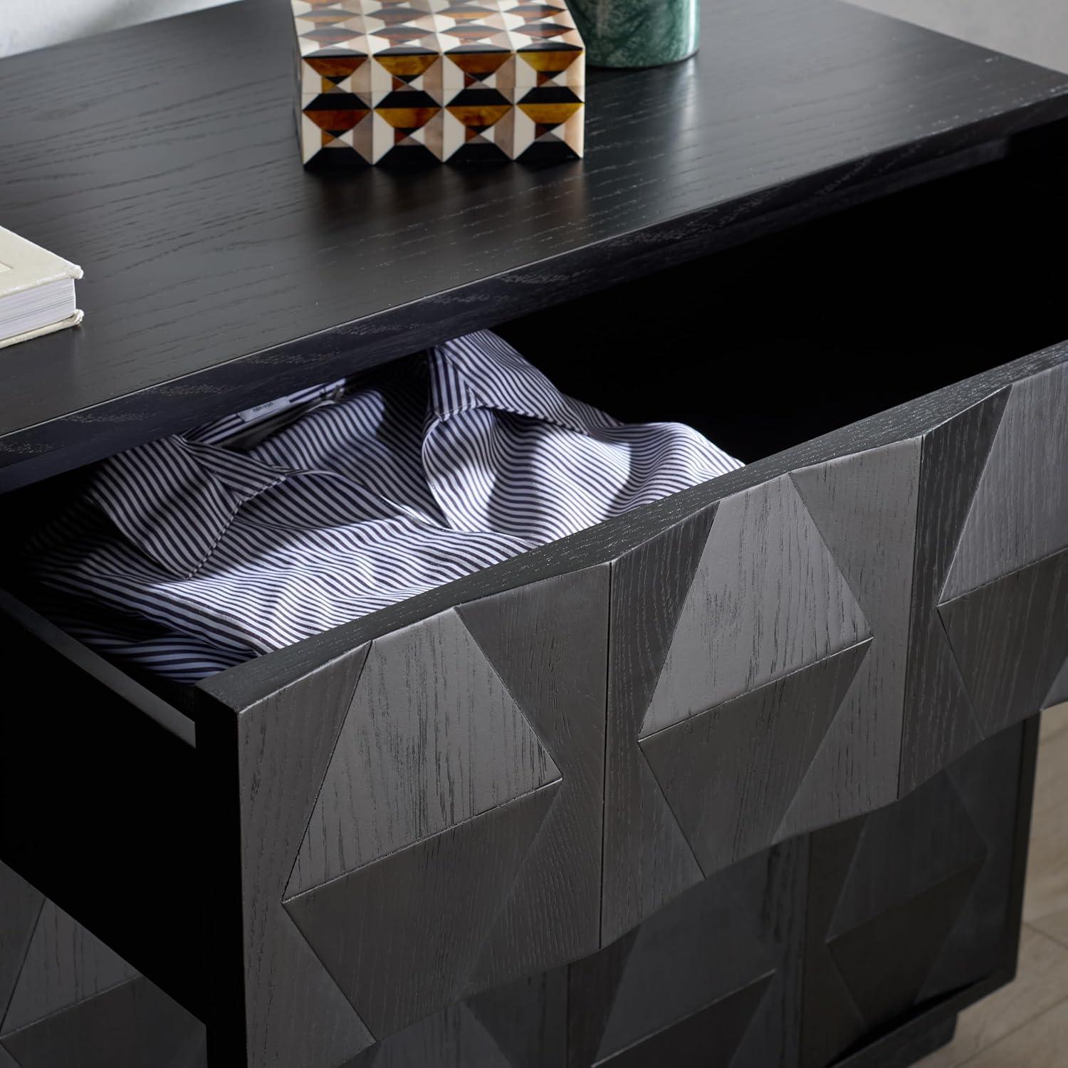 image:imageSAFAVIEH Couture Collection Riabelle Black 6Drawer Dresser Fully AssembledBlack