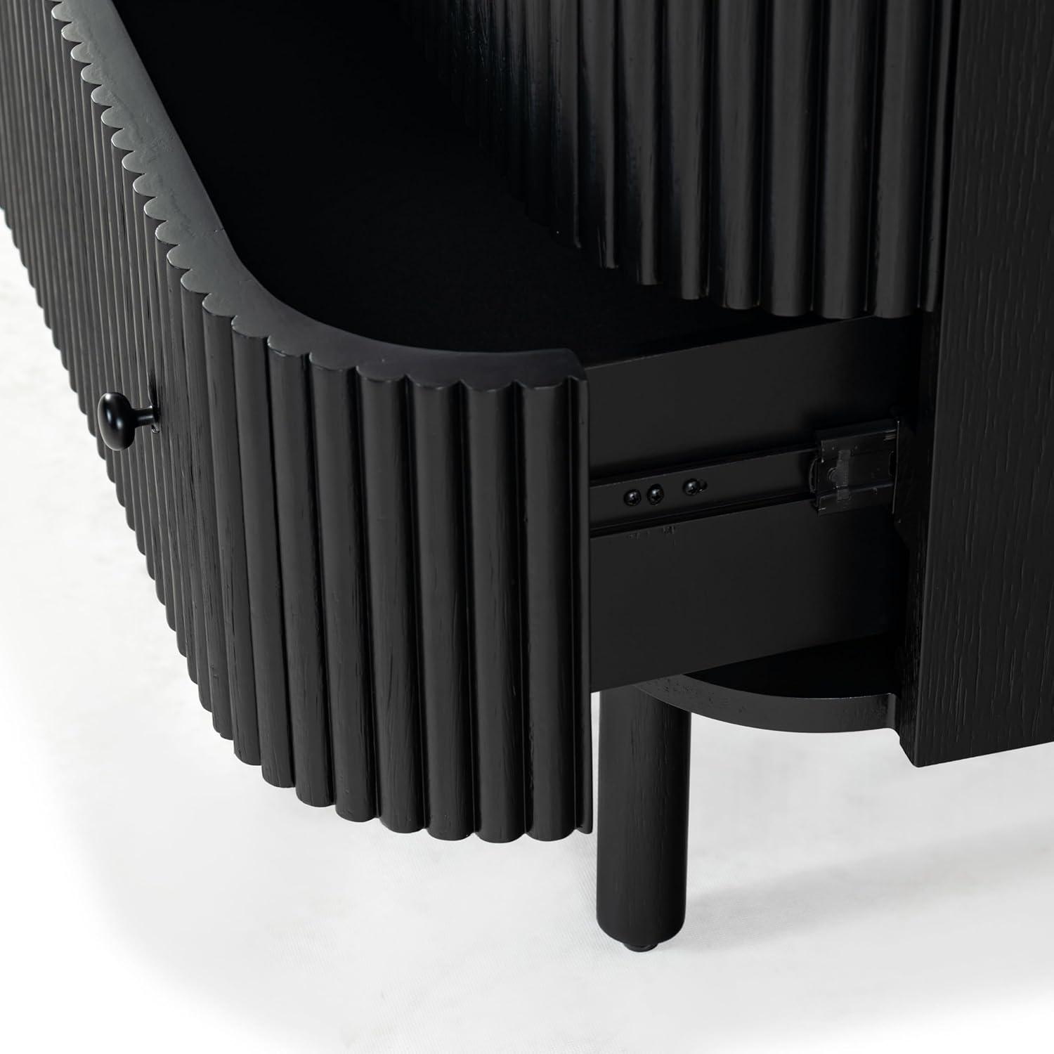 image:imageSAFAVIEH Couture Collection Shelbie Black 6Drawer Reeded DresserBlackBlack